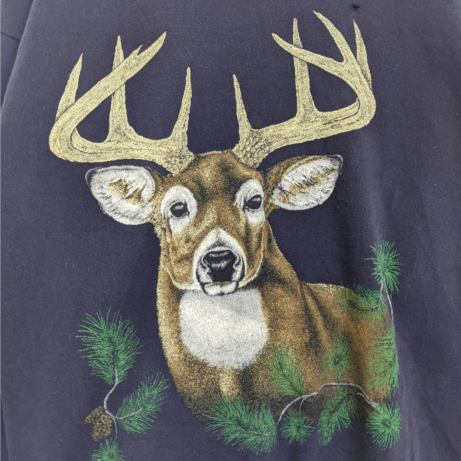 Tultex Vintage 90's TULTEX Deer Animal Graphic Big Image Sweatshirt Size US XL / EU 56 / 4 - 4 Thumbnail