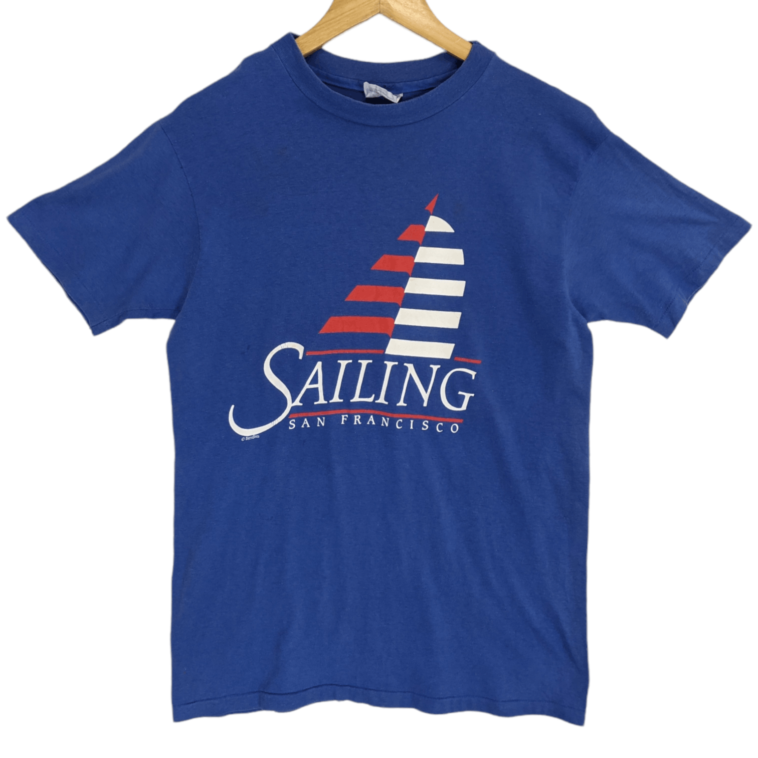 Hanes 80's SAILING Boat San Francisco T-Shirt Single Stitches Size US M / EU 48-50 / 2 - 2 Thumbnail