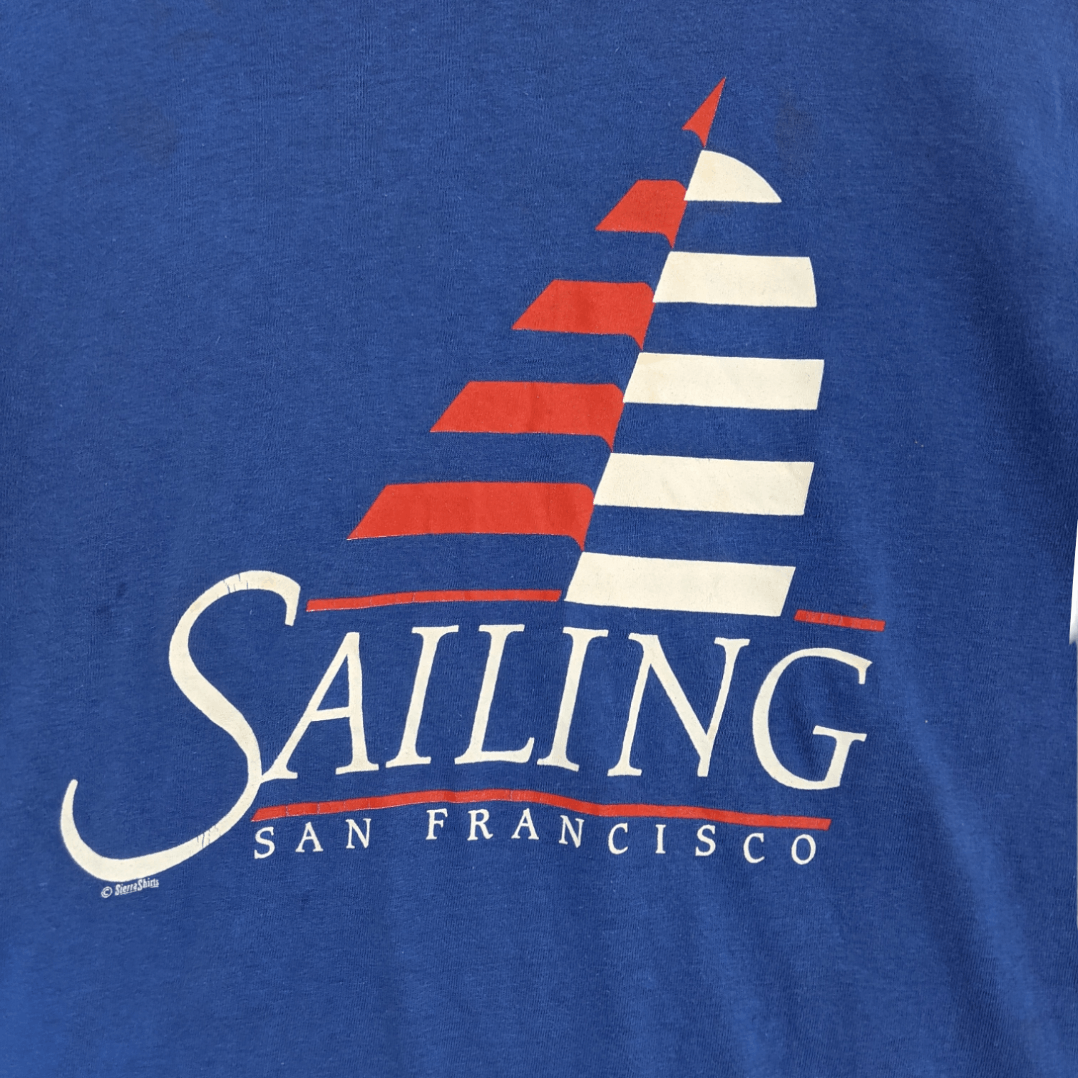 Hanes 80's SAILING Boat San Francisco T-Shirt Single Stitches Size US M / EU 48-50 / 2 - 4 Thumbnail