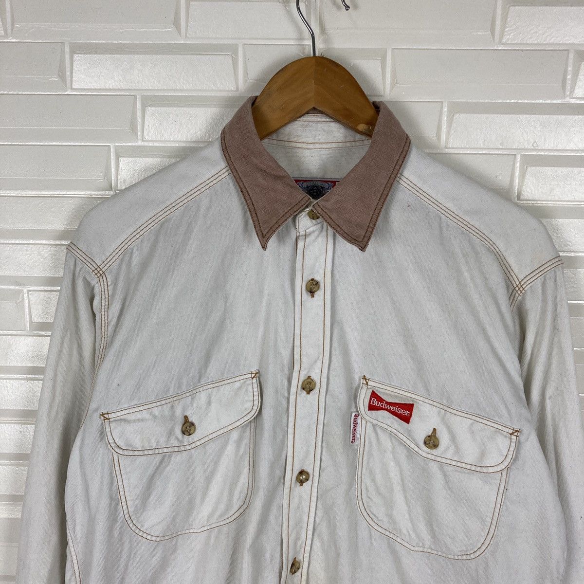 Budweiser Vintage Budwiser Corduroy Shirt Button Up Size US M / EU 48-50 / 2 - 4 Thumbnail
