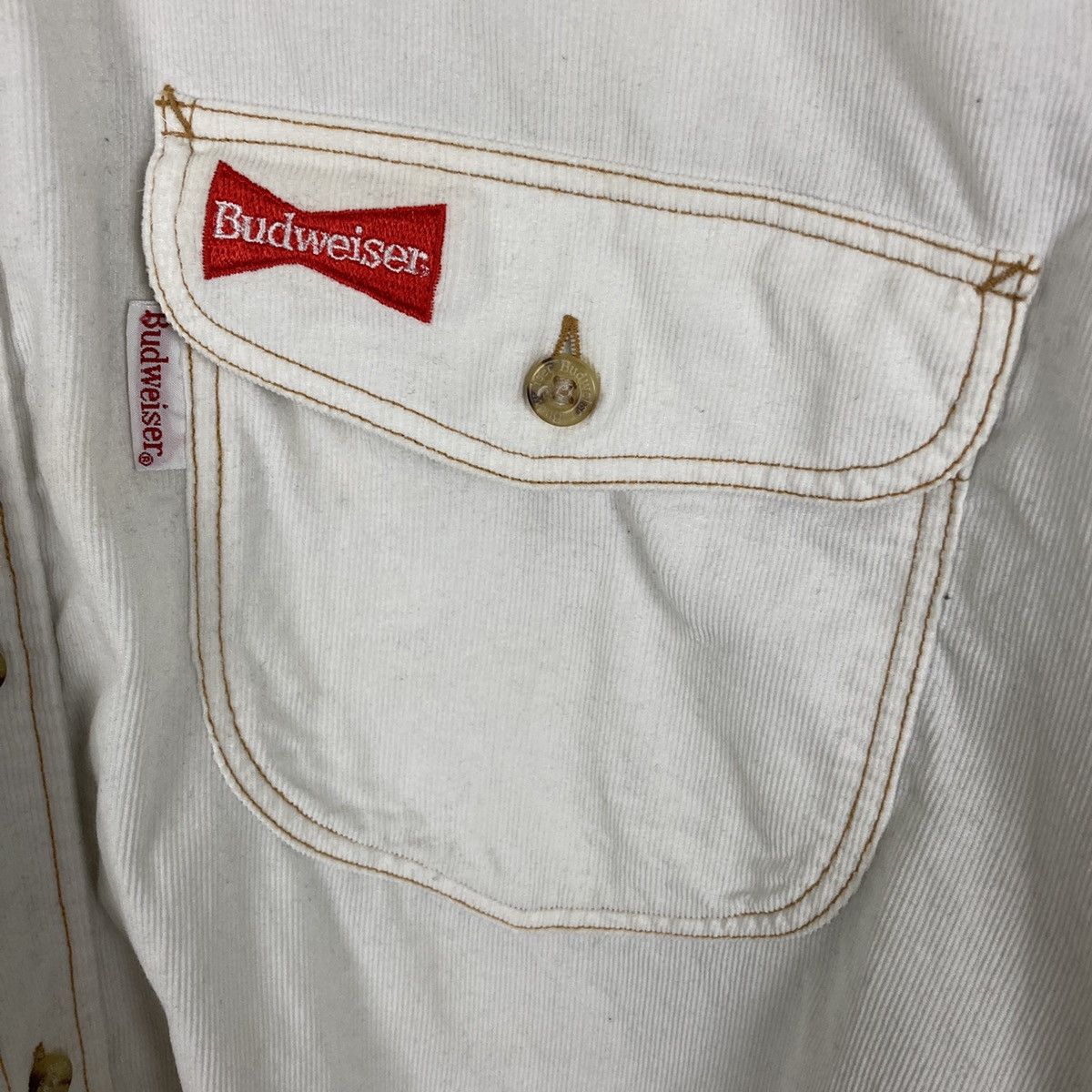 Budweiser Vintage Budwiser Corduroy Shirt Button Up Size US M / EU 48-50 / 2 - 11 Thumbnail