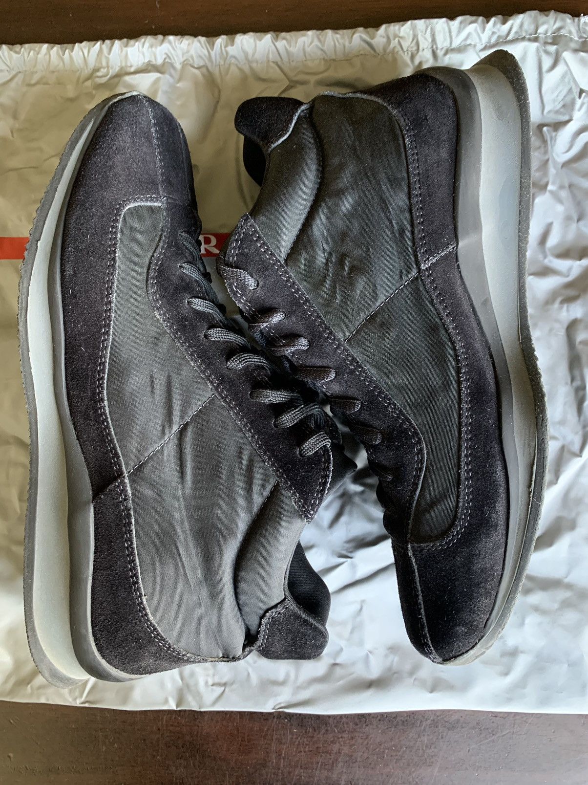 Prada Vintage Y2K Prada Nylon Suede Trainers Size US 6.5 / EU 39-40 - 4 Thumbnail