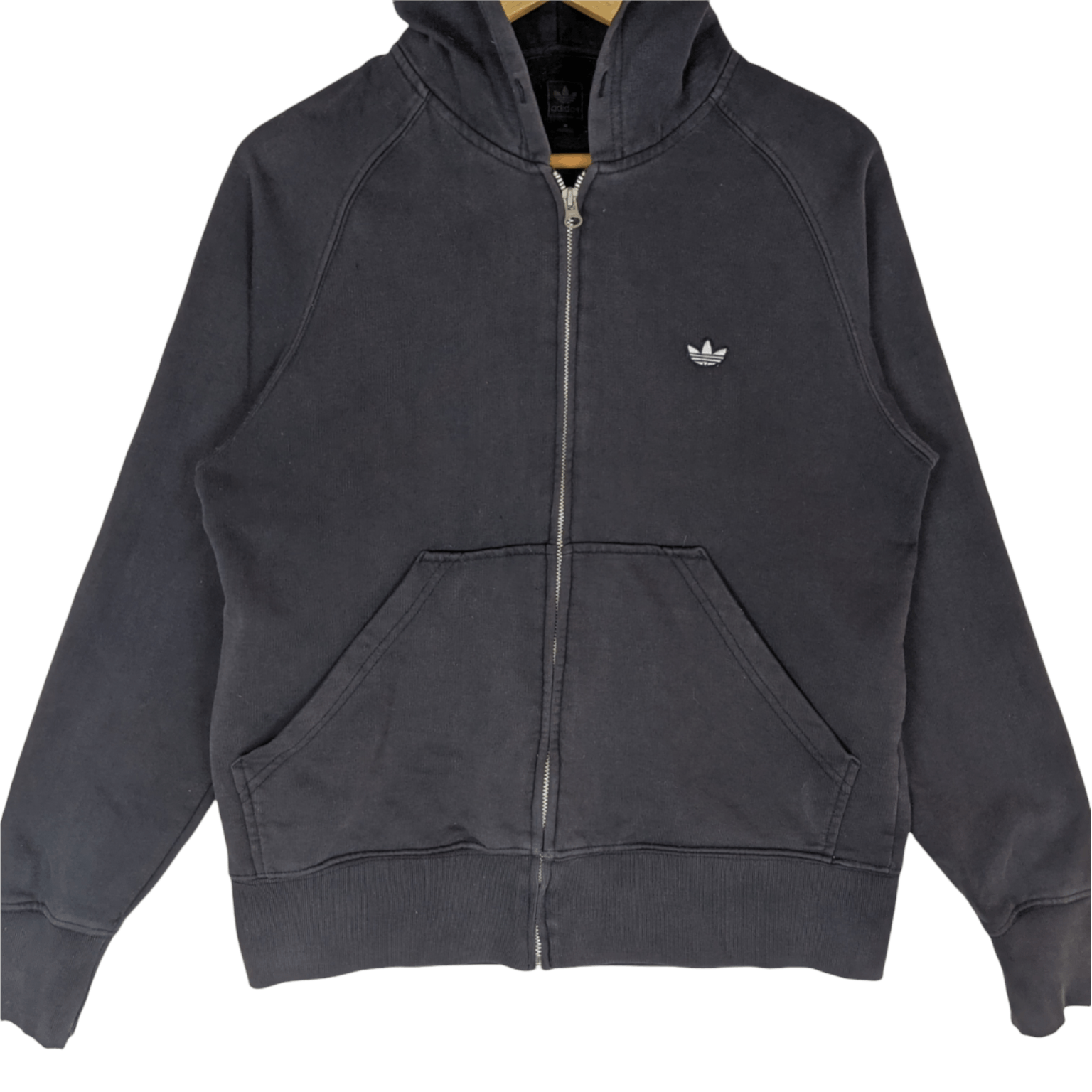 Adidas Vintage 2000's ADIDAS Plain Zipper Hoodie Jumper Sweatshirt Size US S / EU 44-46 / 1 - 2 Thumbnail