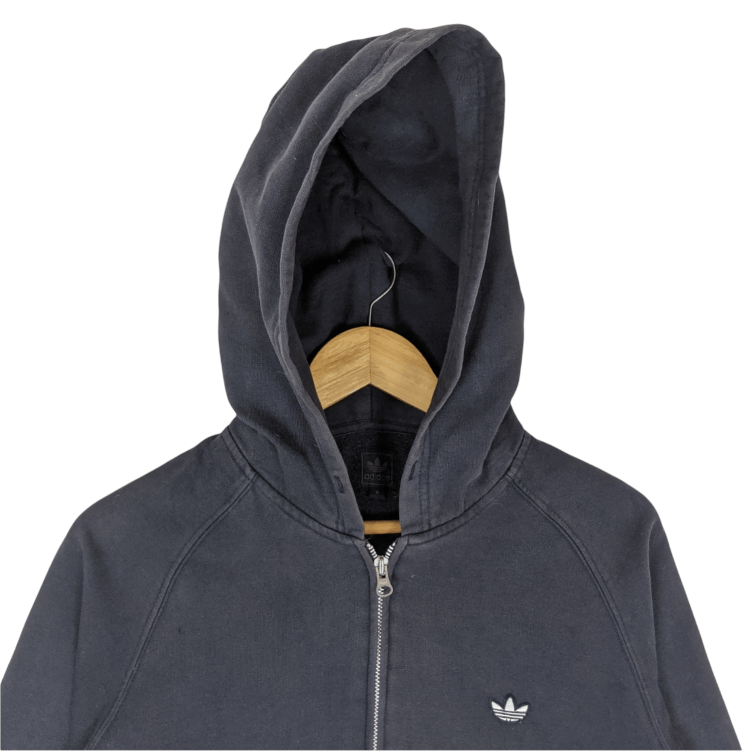 Adidas Vintage 2000's ADIDAS Plain Zipper Hoodie Jumper Sweatshirt Size US S / EU 44-46 / 1 - 4 Thumbnail