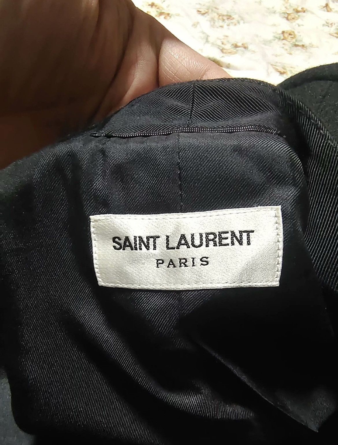 Hedi Slimane × Saint Laurent Paris 16FW Long Officer Jacket Sz50 Size 50S - 8 Thumbnail