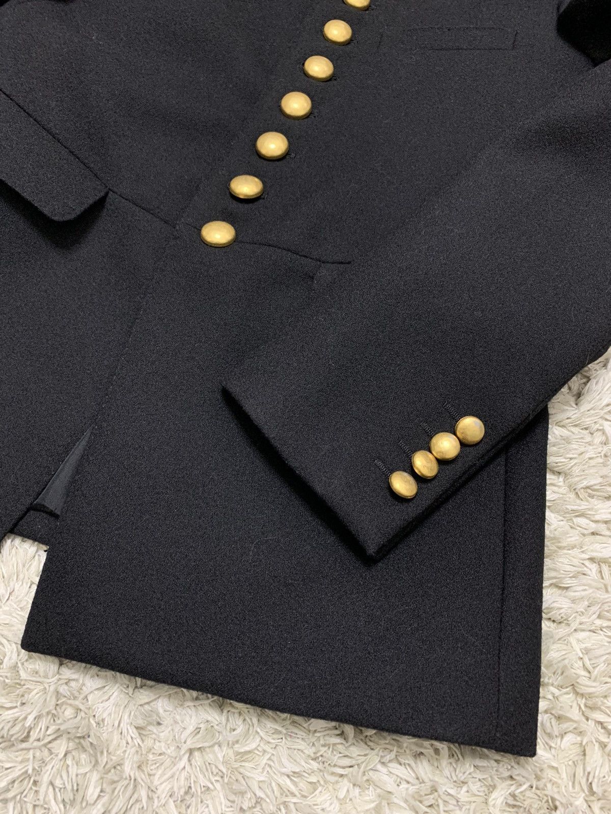 Hedi Slimane × Saint Laurent Paris 16FW Long Officer Jacket Sz50 Size 50S - 6 Thumbnail