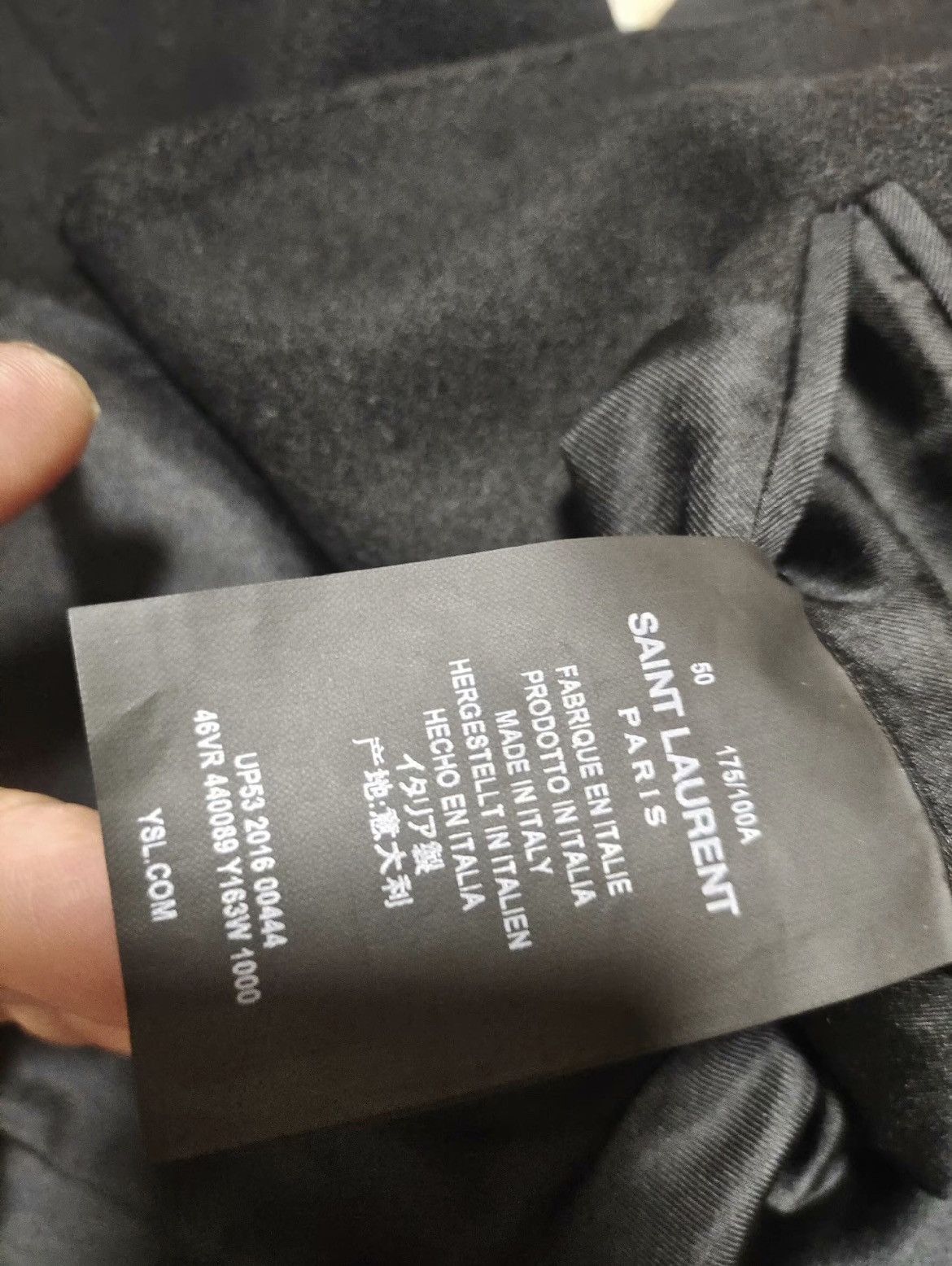 Hedi Slimane × Saint Laurent Paris 16FW Long Officer Jacket Sz50 Size 50S - 9 Thumbnail