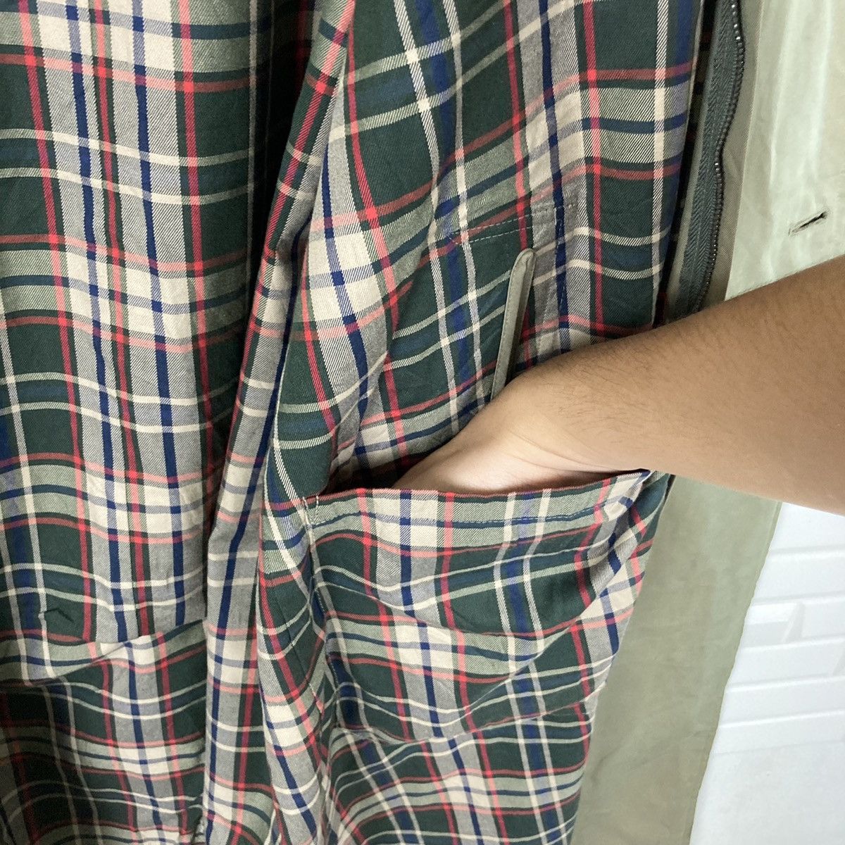 DAKS Daks Adjustable Check Inner Fishtail Long Jacket Size US L / EU 52-54 / 3 - 22 Thumbnail