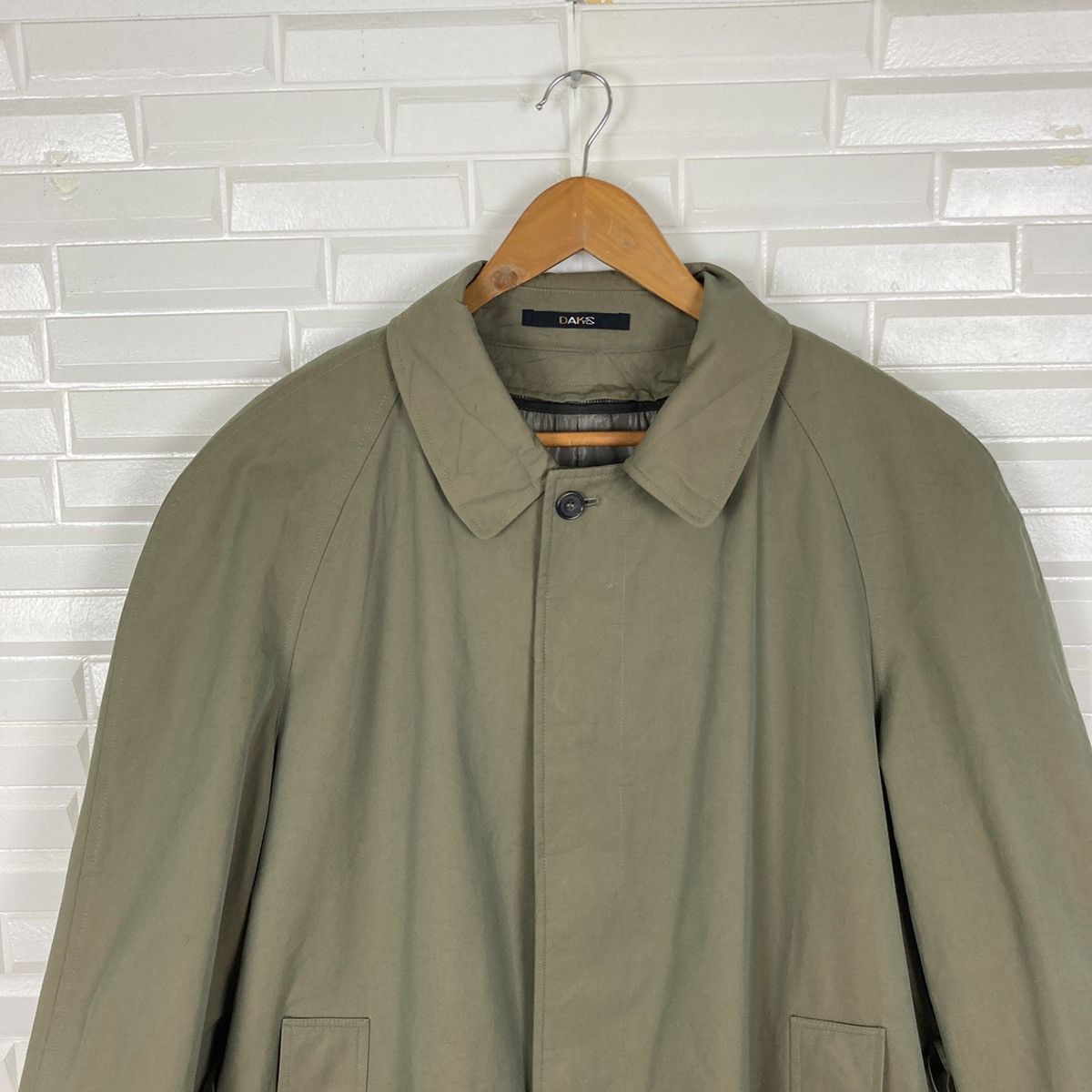 DAKS Daks Adjustable Check Inner Fishtail Long Jacket Size US L / EU 52-54 / 3 - 4 Thumbnail