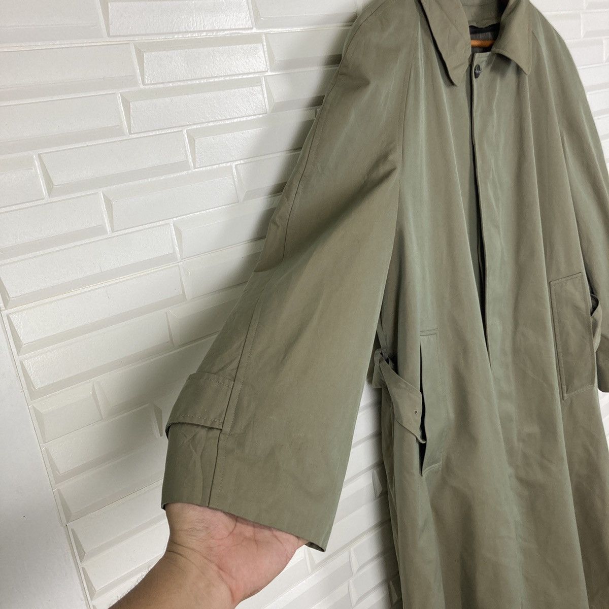 DAKS Daks Adjustable Check Inner Fishtail Long Jacket Size US L / EU 52-54 / 3 - 7 Thumbnail