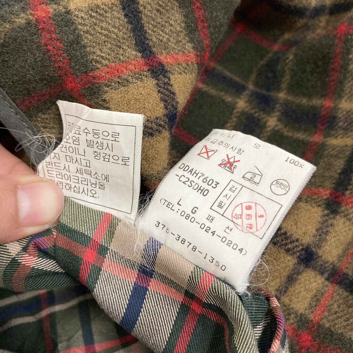 DAKS Daks Adjustable Check Inner Fishtail Long Jacket Size US L / EU 52-54 / 3 - 25 Thumbnail