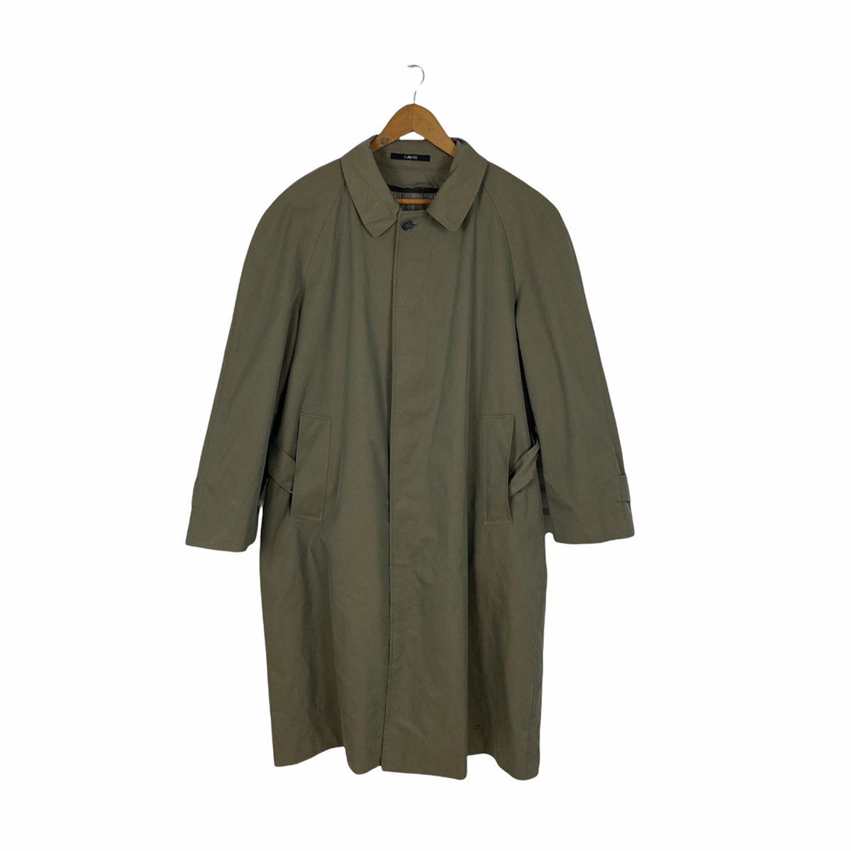 image of Daks London Daks Adjustable Check Inner Fishtail Long Jacket, Men's (Size Large)