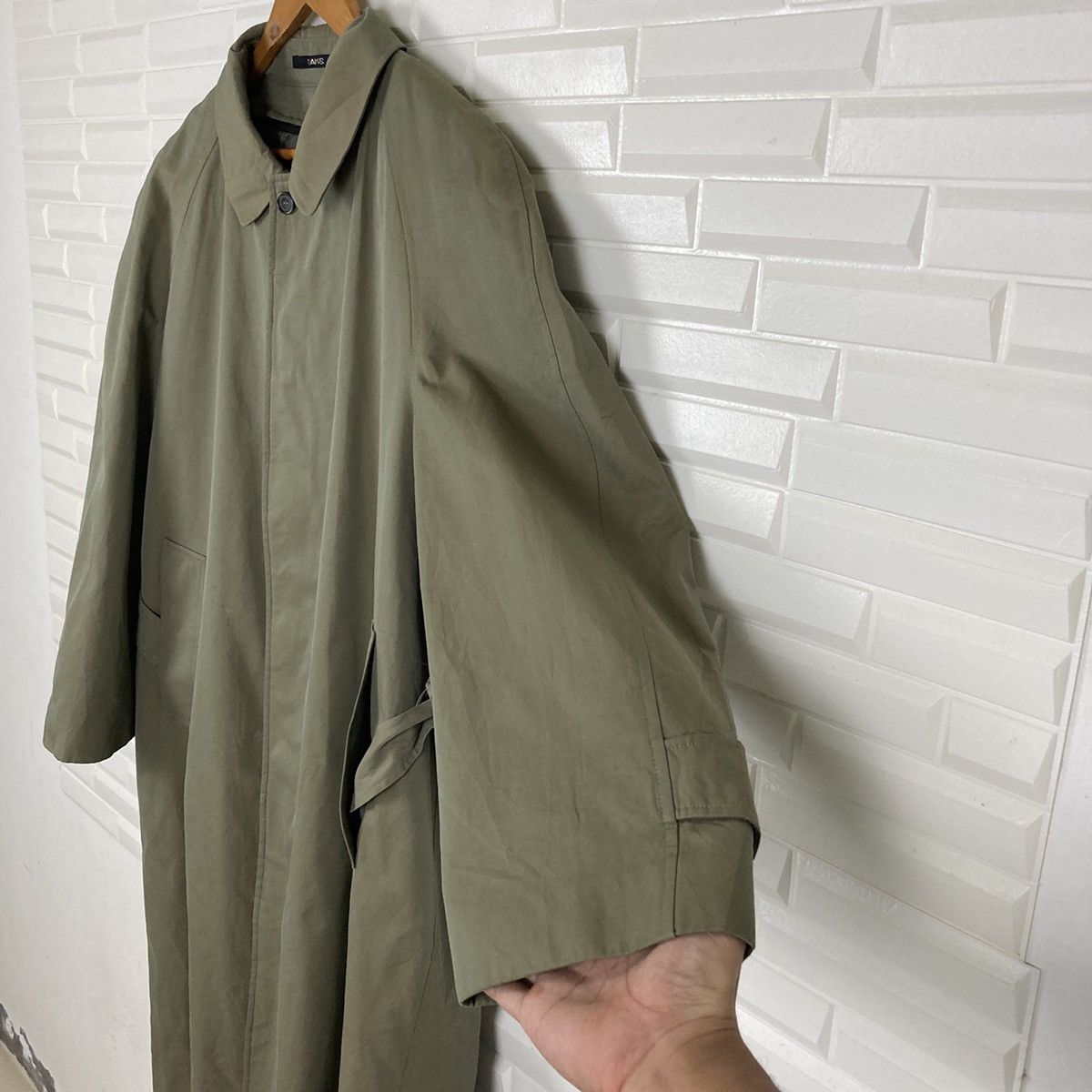 DAKS Daks Adjustable Check Inner Fishtail Long Jacket Size US L / EU 52-54 / 3 - 8 Thumbnail