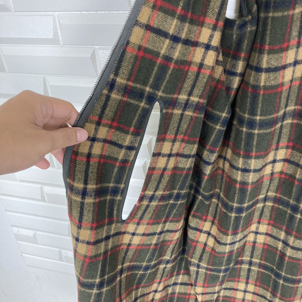 DAKS Daks Adjustable Check Inner Fishtail Long Jacket Size US L / EU 52-54 / 3 - 17 Thumbnail