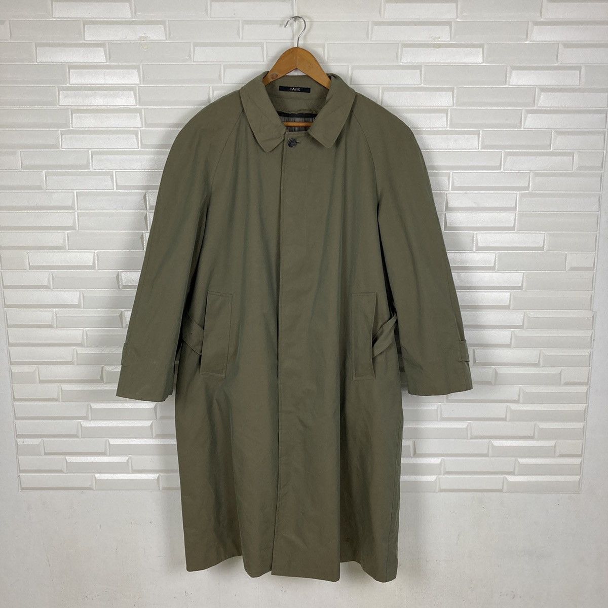 DAKS Daks Adjustable Check Inner Fishtail Long Jacket Size US L / EU 52-54 / 3 - 2 Thumbnail