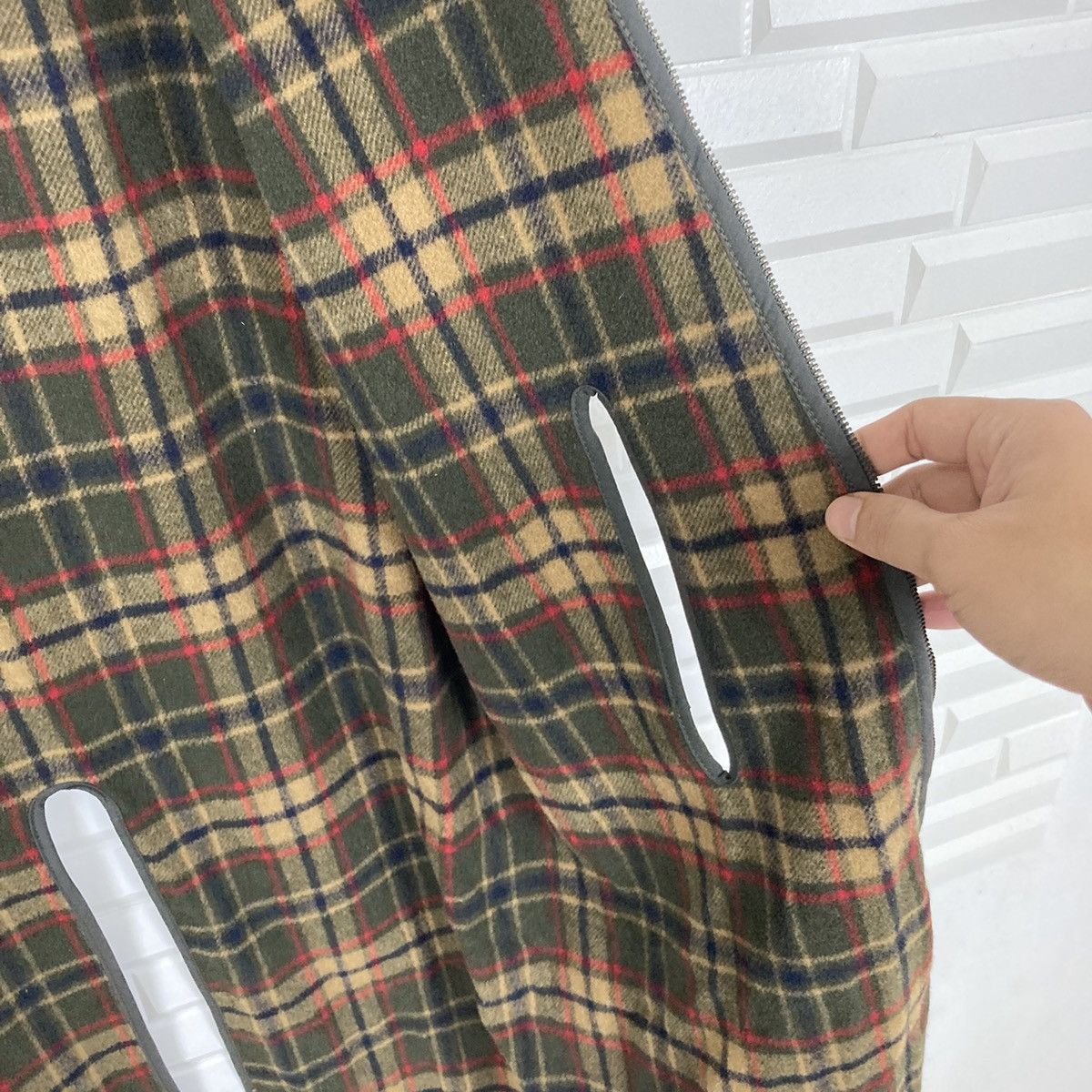DAKS Daks Adjustable Check Inner Fishtail Long Jacket Size US L / EU 52-54 / 3 - 18 Thumbnail
