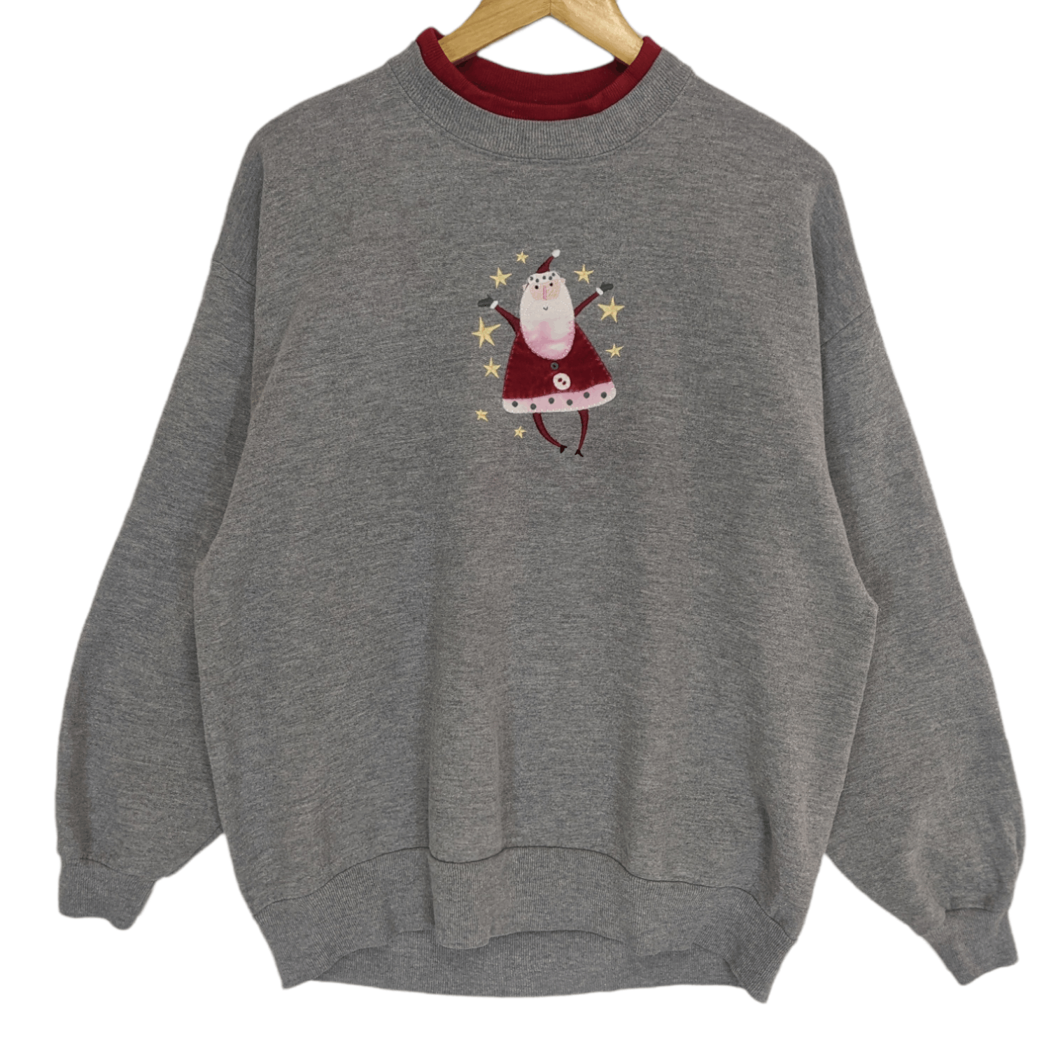American Apparel 2000's MORNING SUN Santa Claus Christmas Jumper Sweatshirt Size US L / EU 52-54 / 3 - 2 Thumbnail
