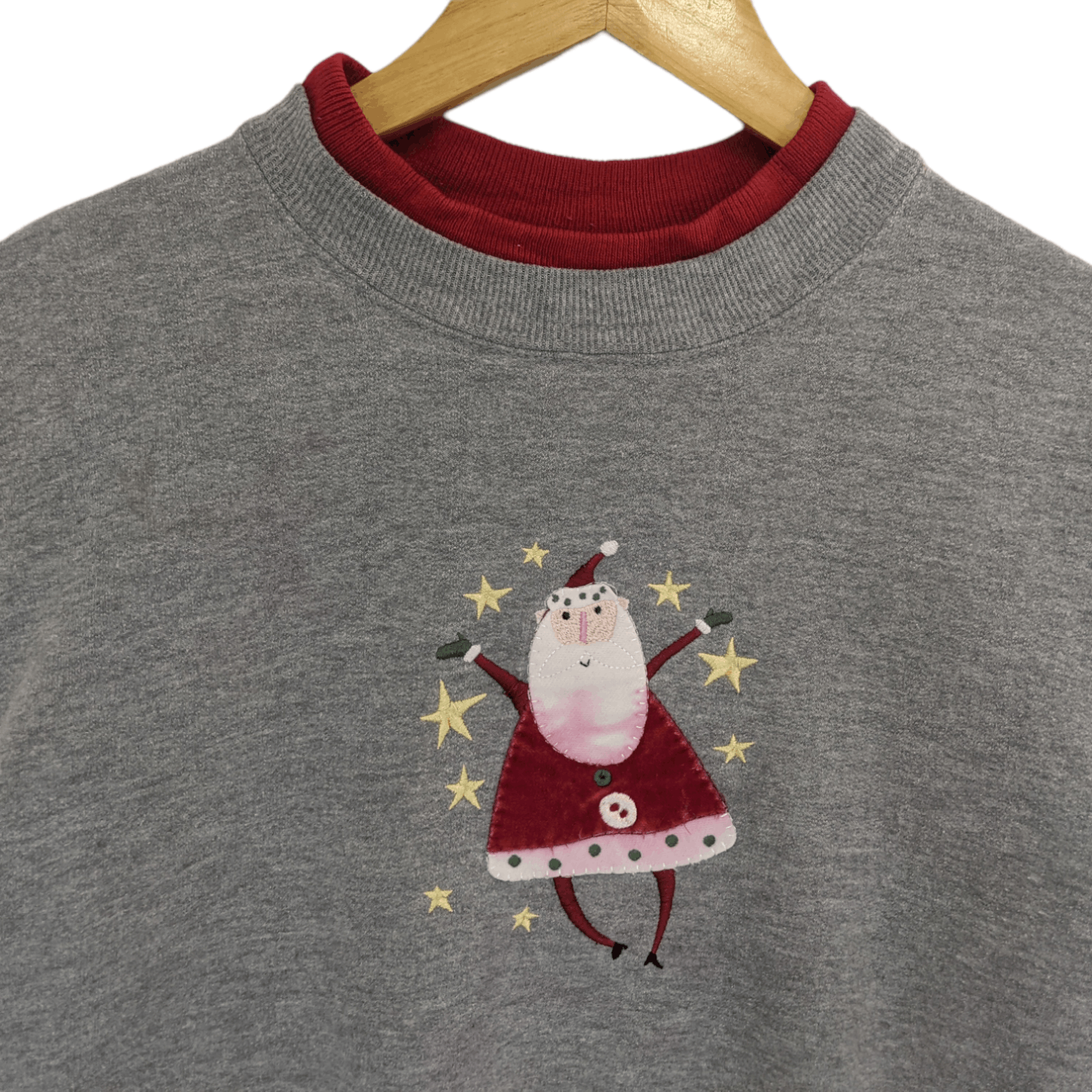 American Apparel 2000's MORNING SUN Santa Claus Christmas Jumper Sweatshirt Size US L / EU 52-54 / 3 - 4 Thumbnail