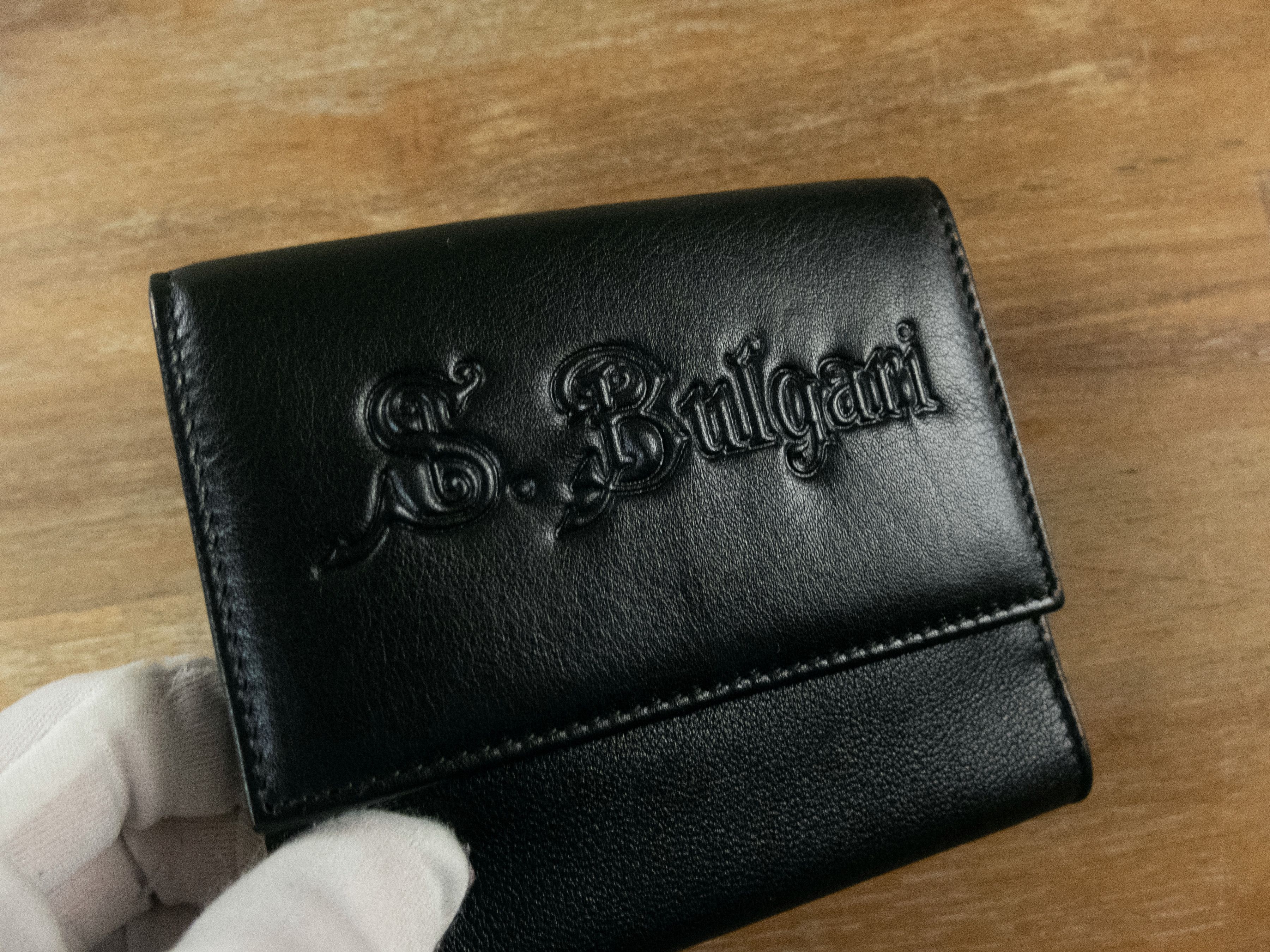 Bvlgari BVLGARI black trifold S.Bulgari leather wallet Bulgari q Size ONE SIZE - 2 Thumbnail