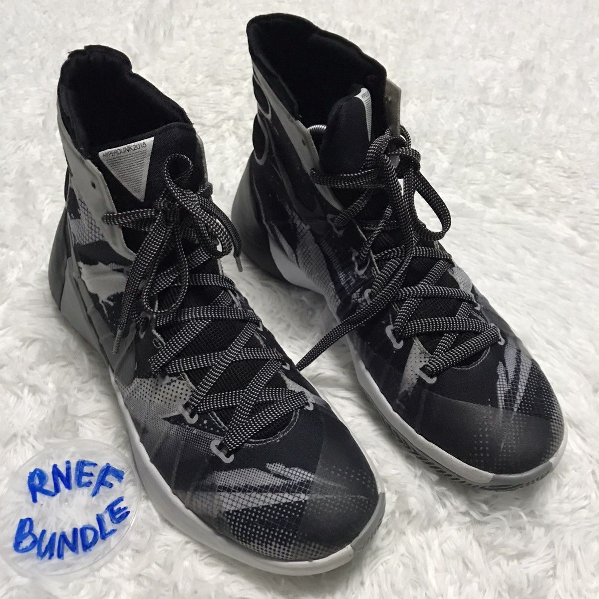 Nike Hyperdunk 2015 Premium White | Metallic Silver-Black Size US 10 / EU 43 - 2 Thumbnail