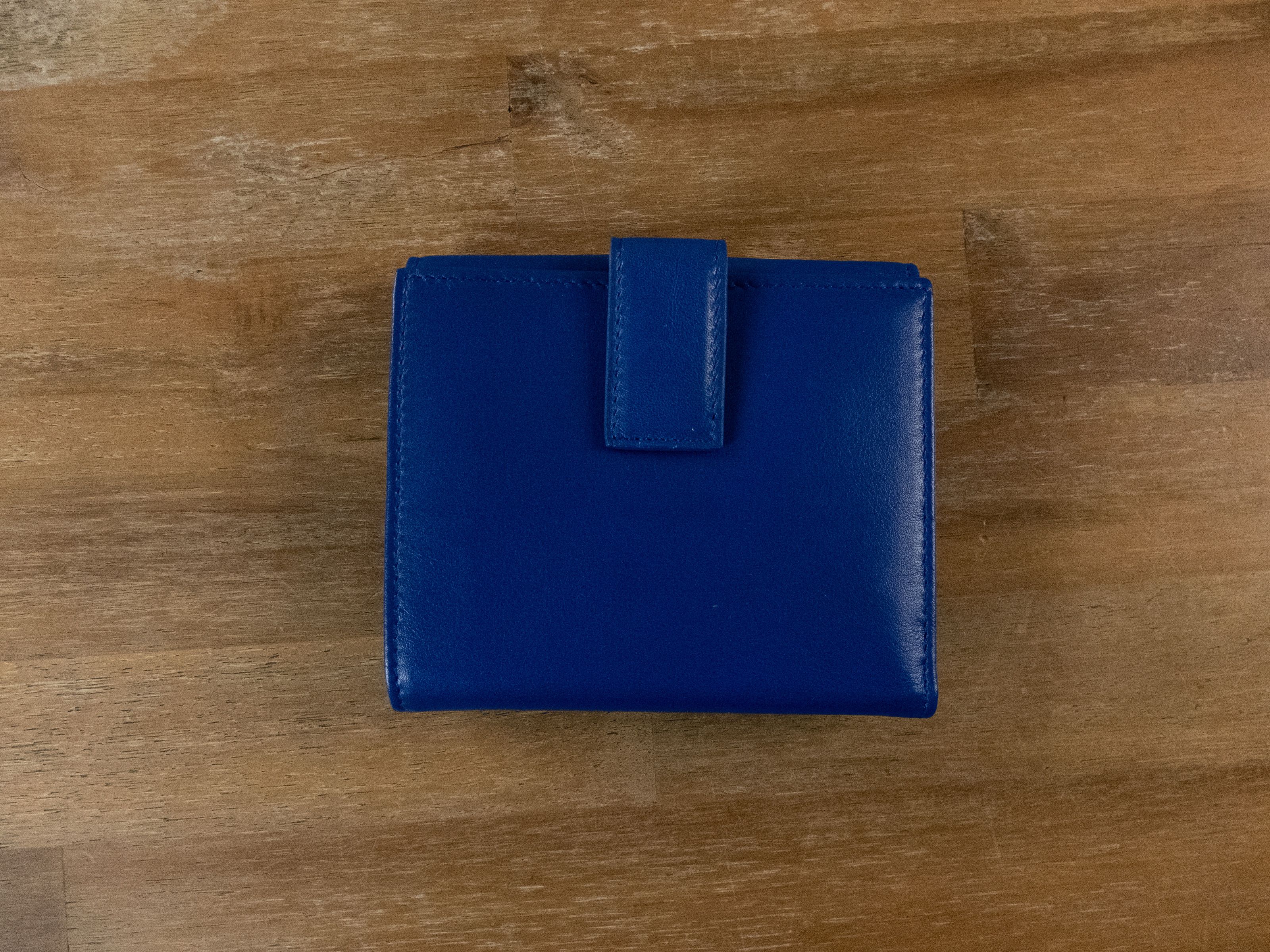 Bvlgari BVLGARI blue trifold stamp clasp leather wallet Bulgari q Size ONE SIZE - 3 Thumbnail