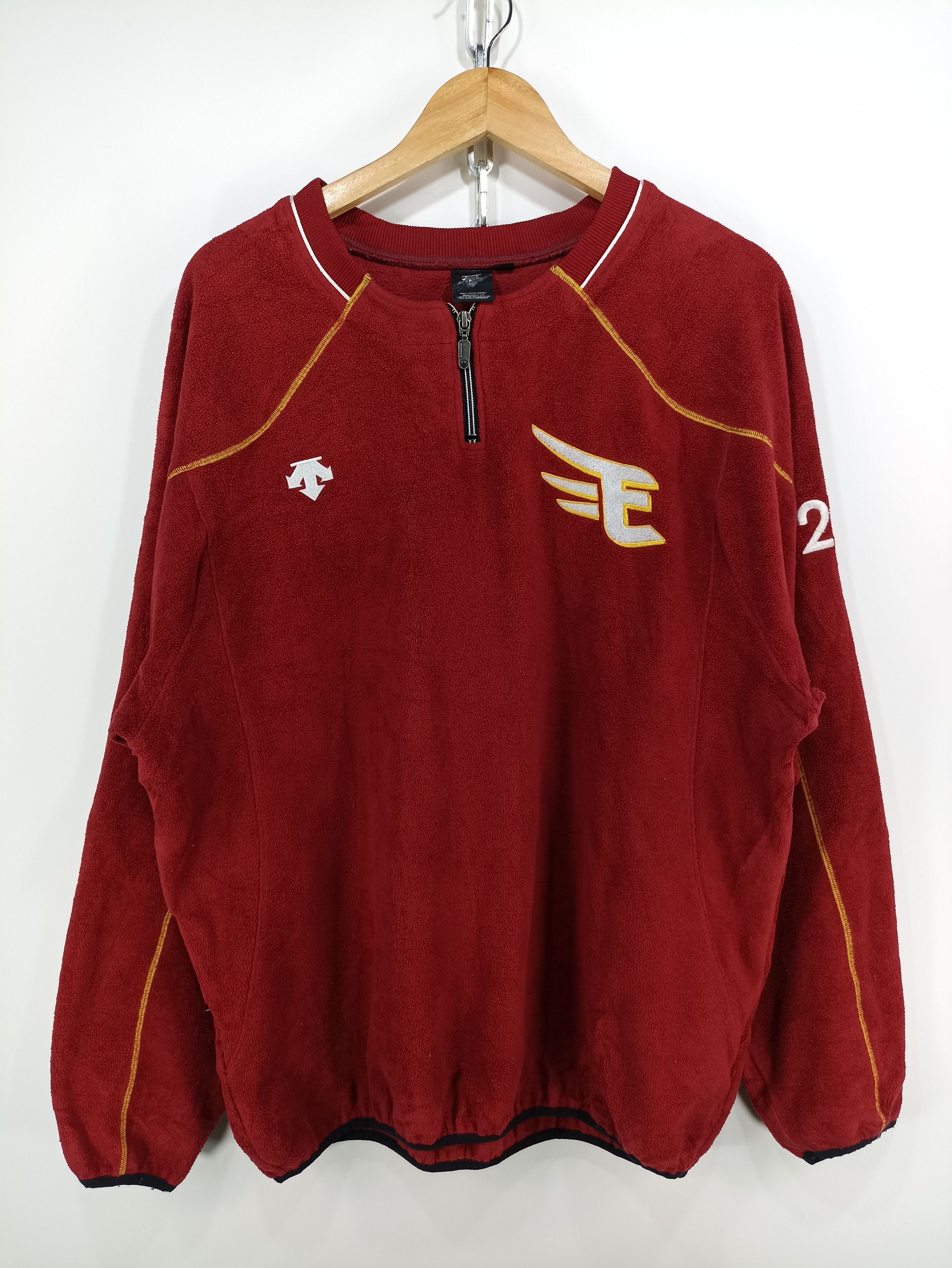 Descente × Japanese Brand × Vintage Vintage Descente Fleece Sweatshirt Baseball Size US L / EU 52-54 / 3 - 1 Thumbnail