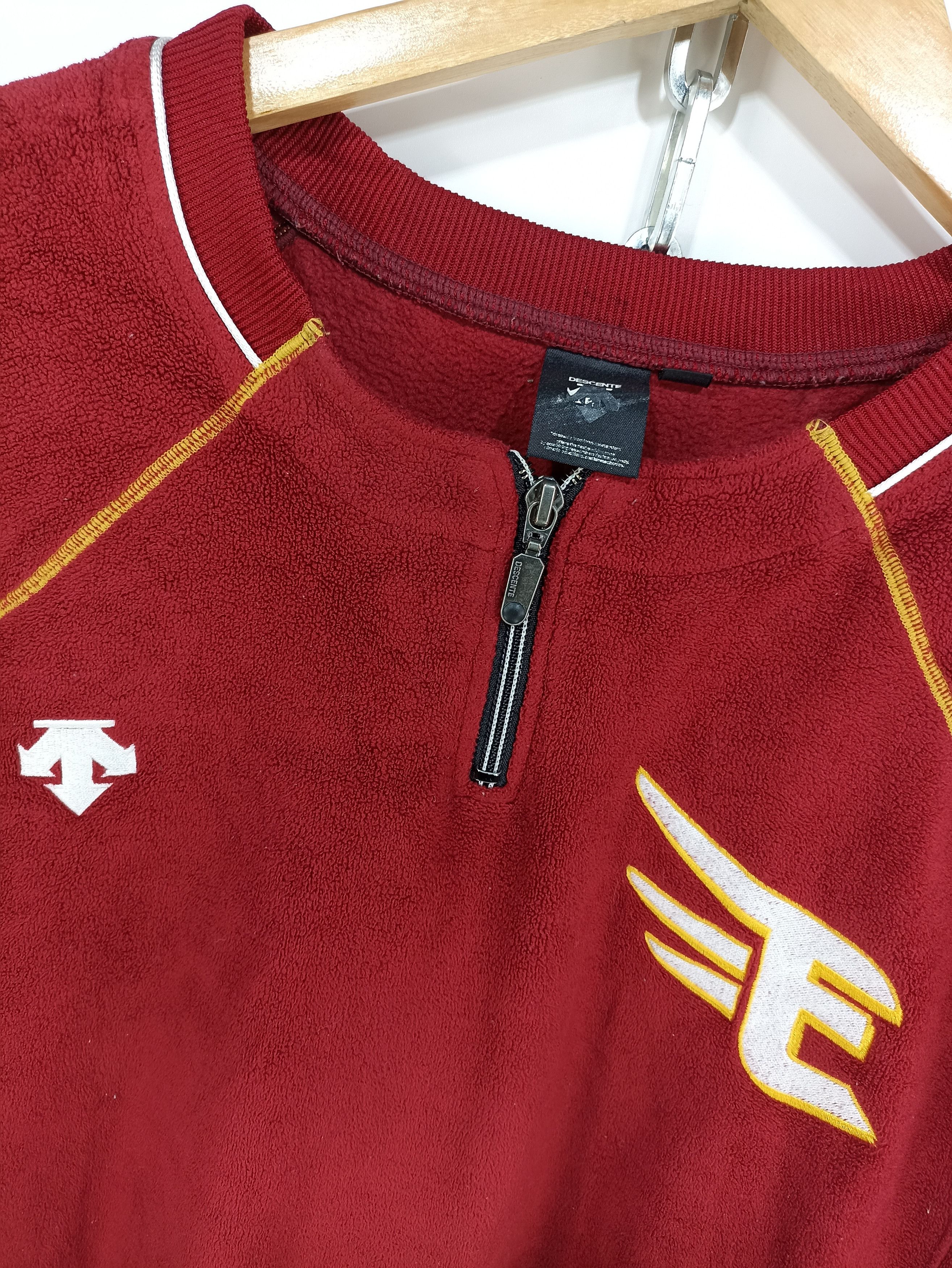 Descente × Japanese Brand × Vintage Vintage Descente Fleece Sweatshirt Baseball Size US L / EU 52-54 / 3 - 2 Thumbnail