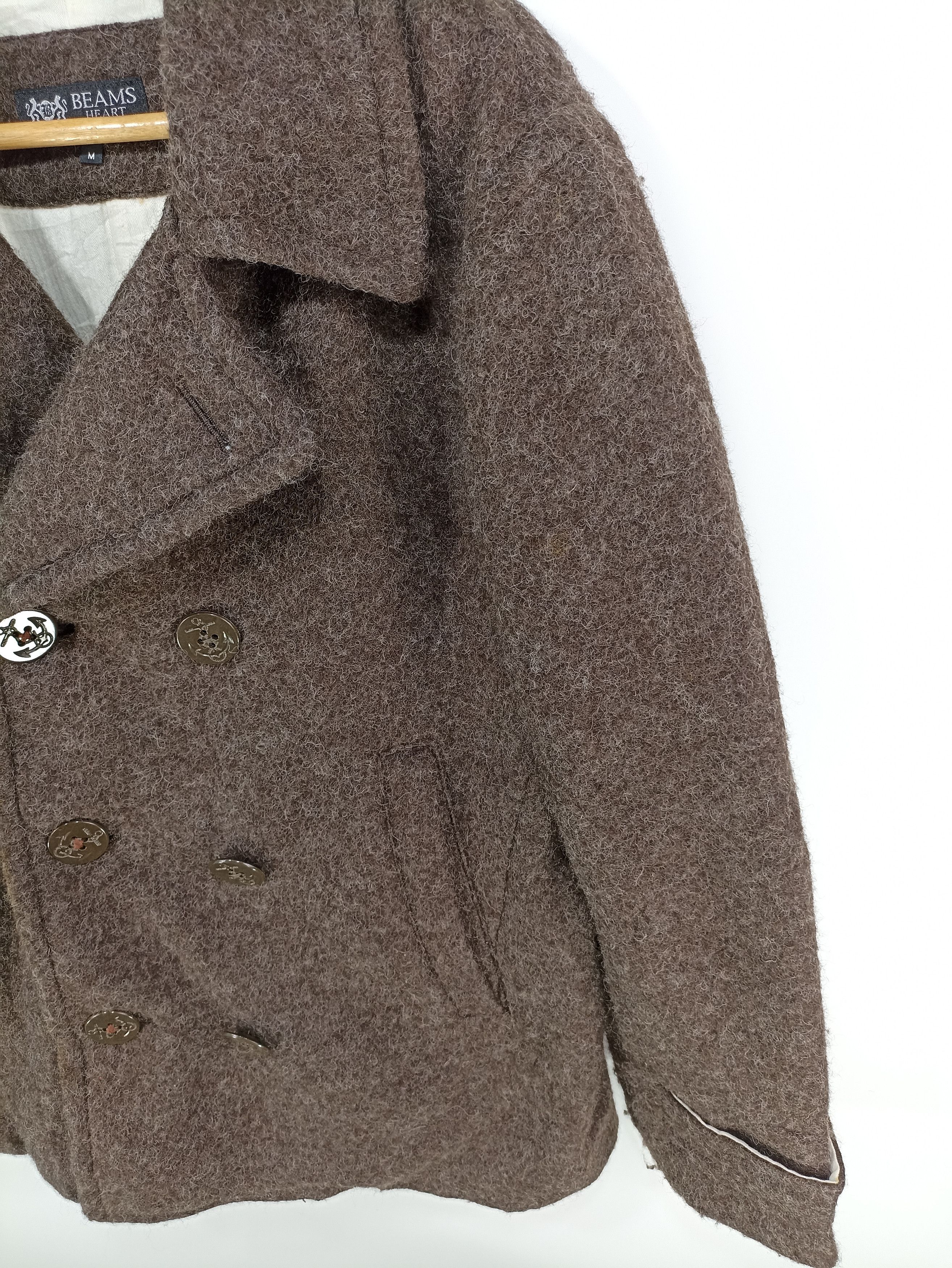 Beams Plus × Designer × Vintage Beams Heart Wool Mohair Jacket Size M / US 6-8 / IT 42-44 - 2 Thumbnail