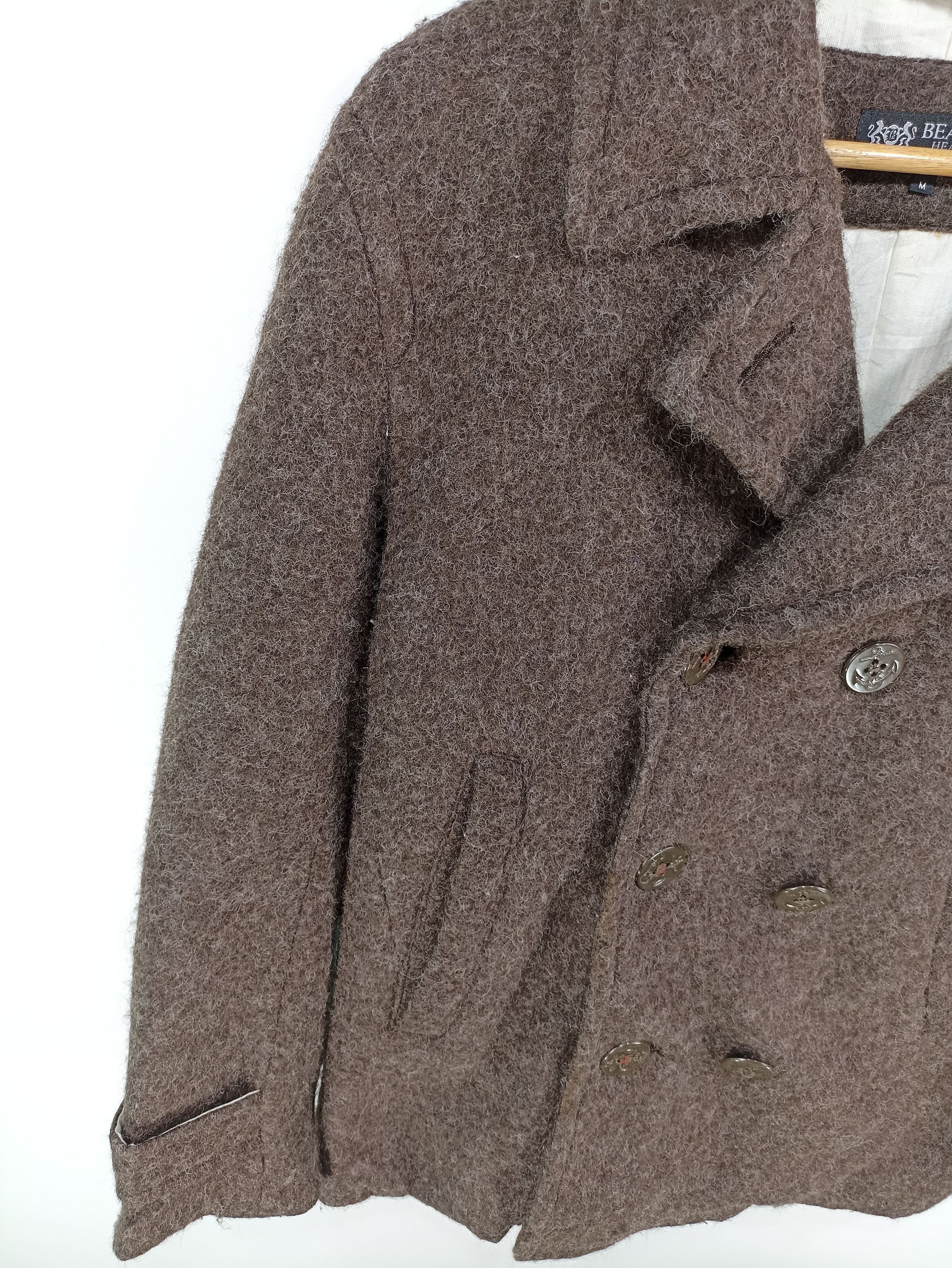 Beams Plus × Designer × Vintage Beams Heart Wool Mohair Jacket Size M / US 6-8 / IT 42-44 - 3 Thumbnail