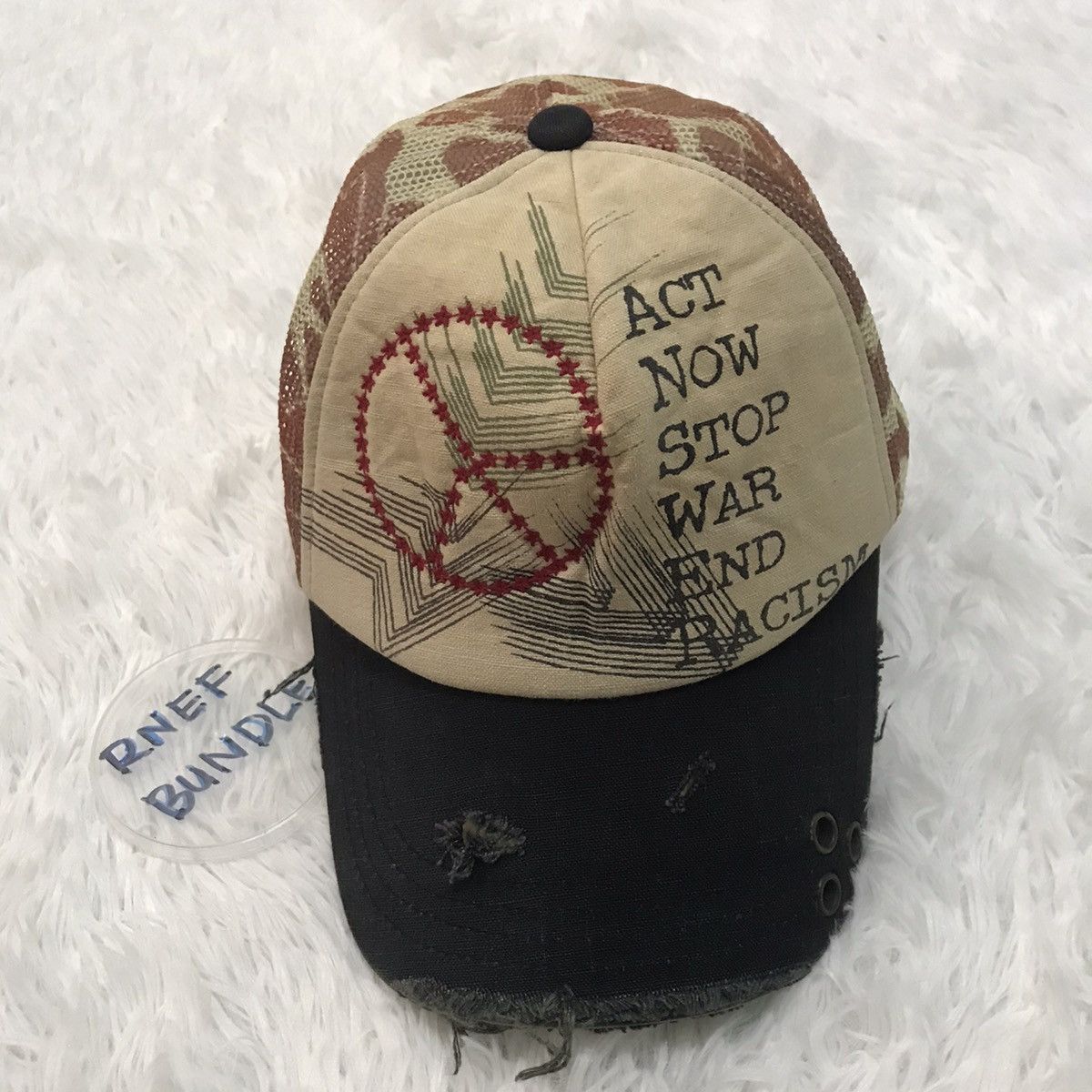 Other Free Shipping Peace Act Now Stop War End Racism cap Size ONE SIZE - 2 Thumbnail