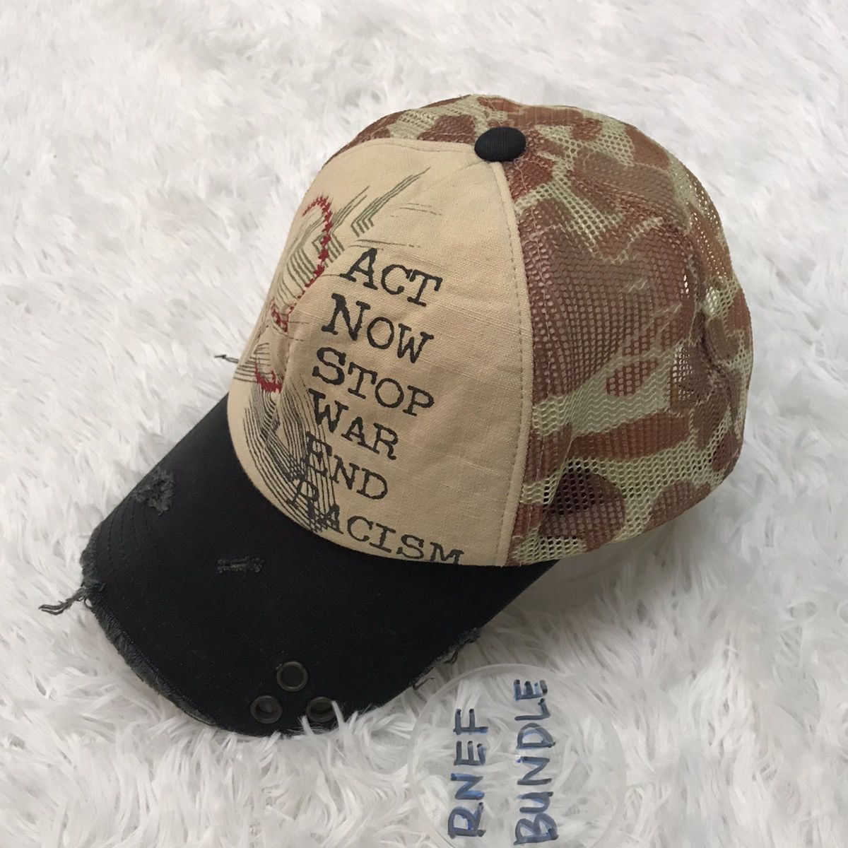 Other Free Shipping Peace Act Now Stop War End Racism cap Size ONE SIZE - 3 Thumbnail