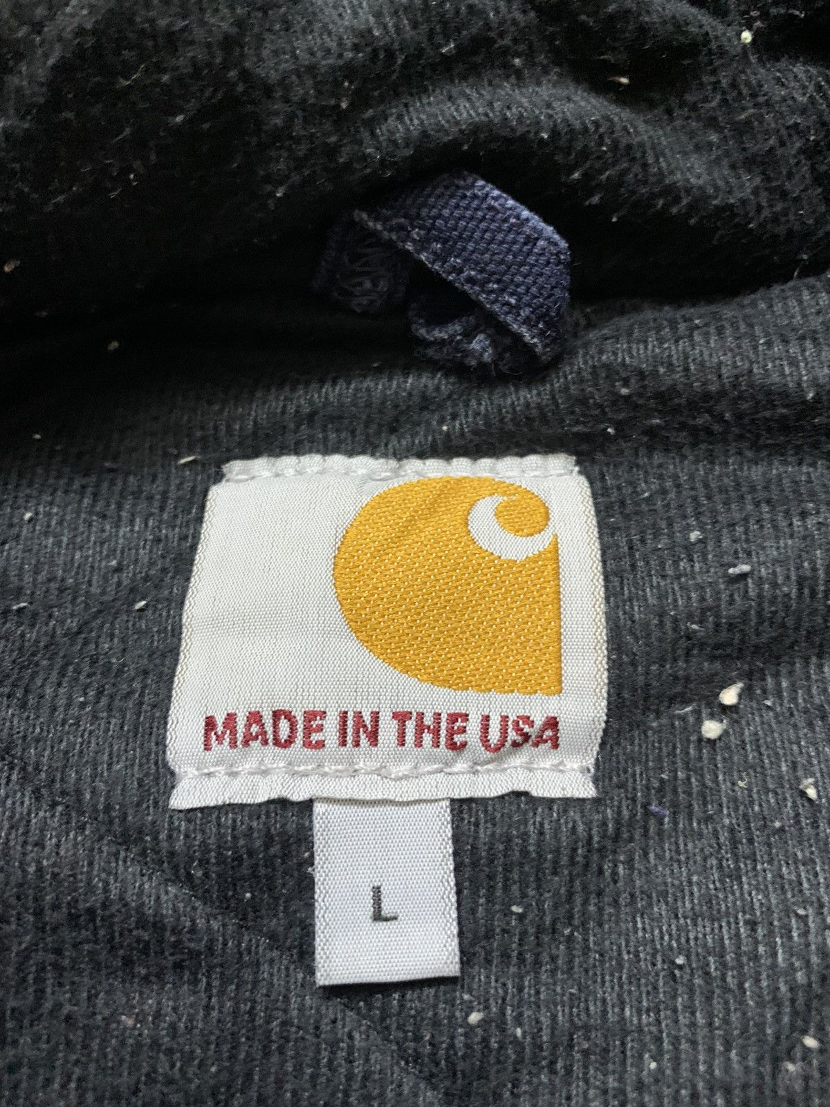 Carhartt Vintage CARHARTT Hooded Jacket Navy Quilted Lining Size US L / EU 52-54 / 3 - 9 Thumbnail