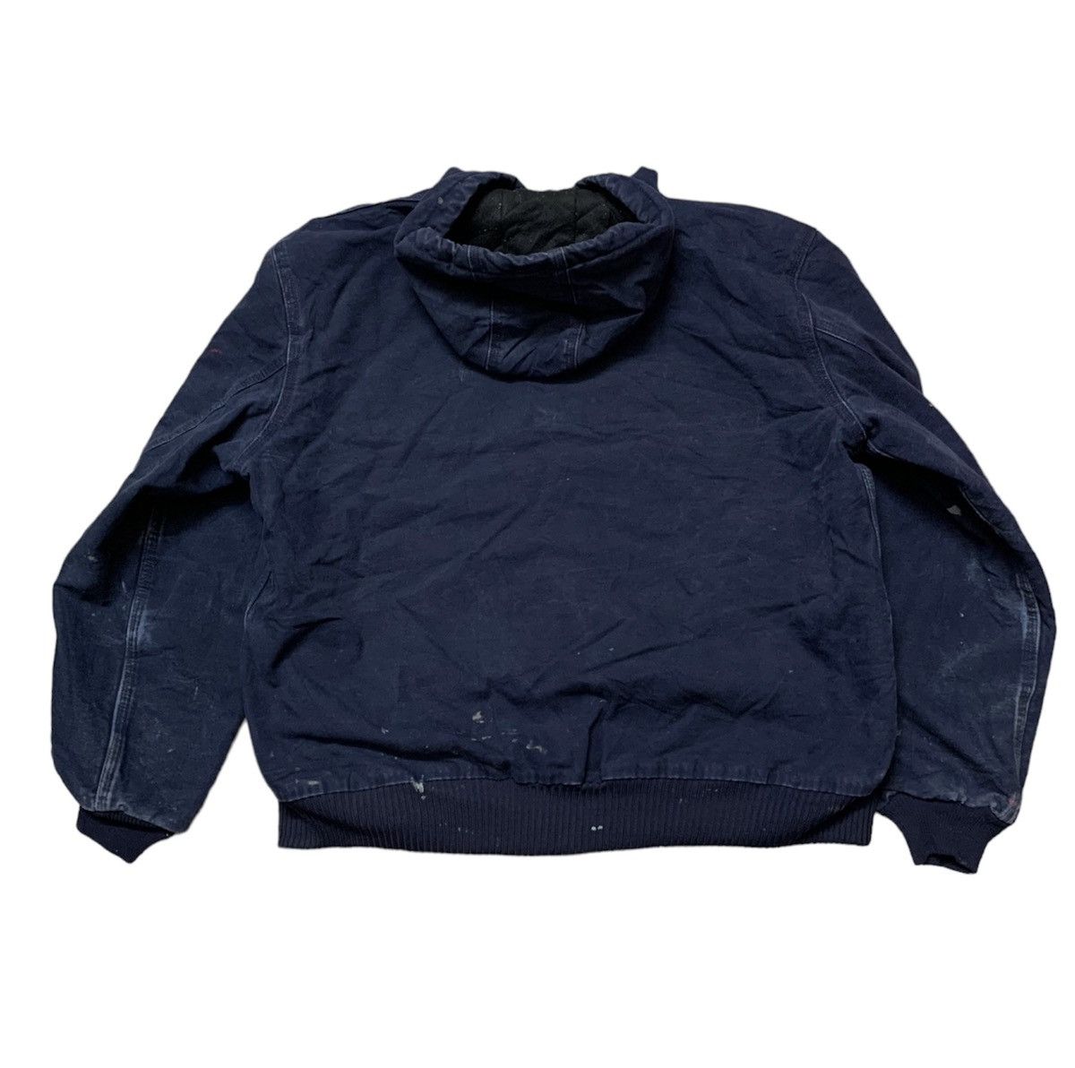Carhartt Vintage CARHARTT Hooded Jacket Navy Quilted Lining Size US L / EU 52-54 / 3 - 2 Thumbnail
