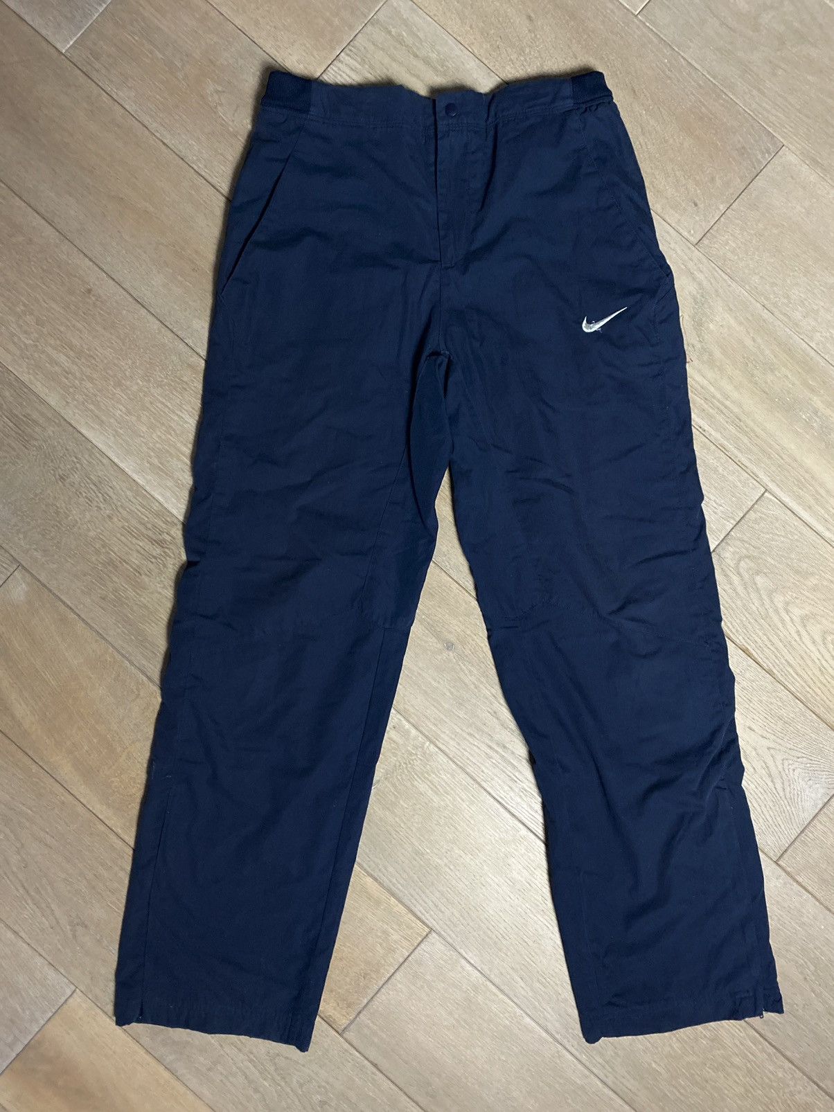 Nike × Vintage Nike vintage navy track pants small swoosh 2000s cortez 72 Size US 28 / EU 44 - 1 Thumbnail