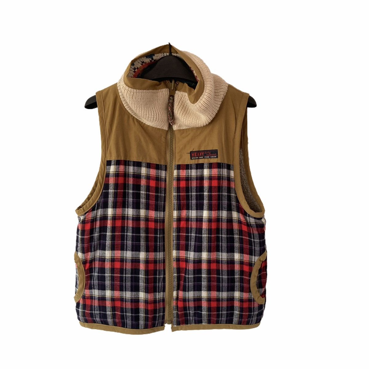 image of Sherpa Reversible Flannel Vest, Men's (Size XS)