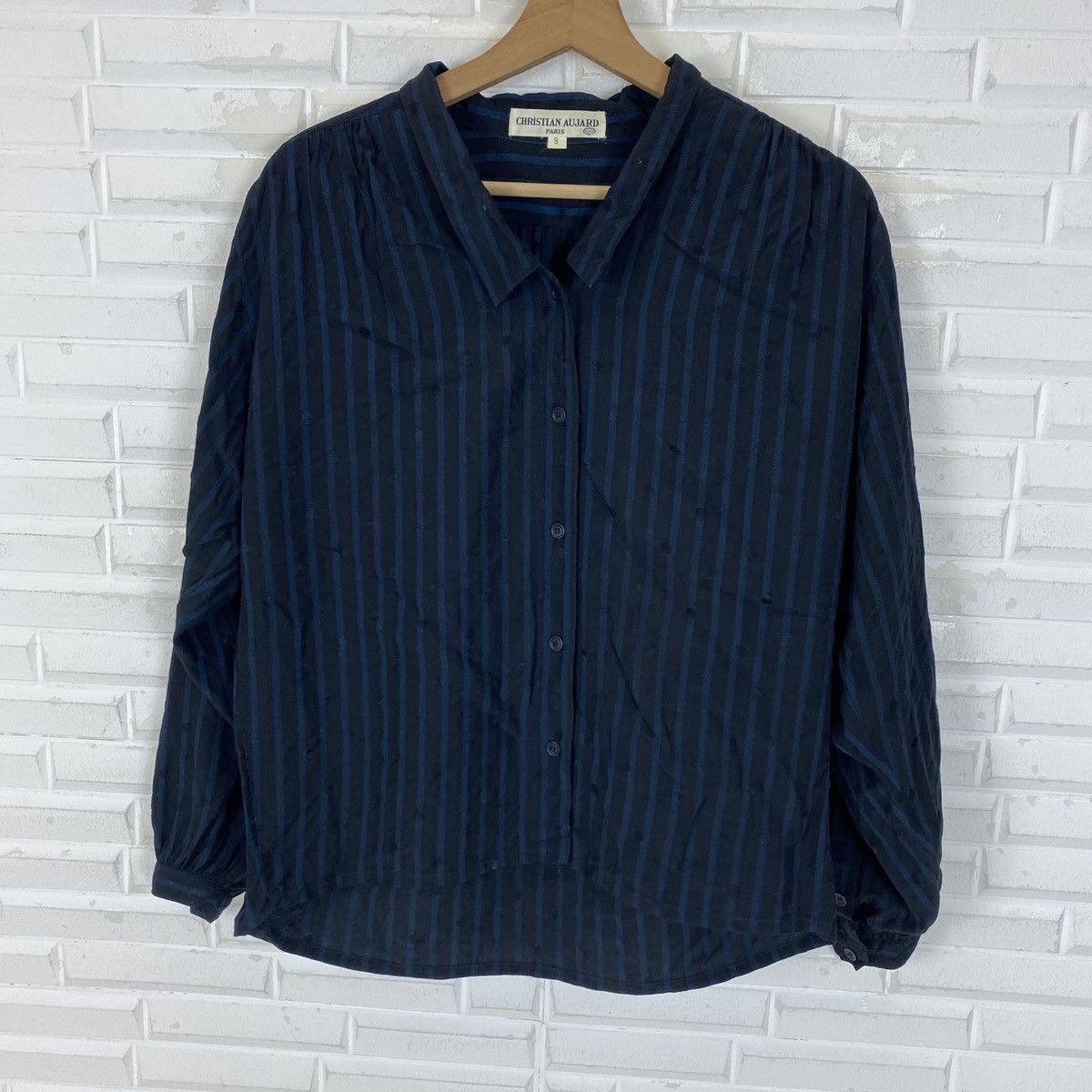 Vintage 🔥LAST PRICE🔥 Christian Aujard Button Up Long Sleeve Shirt Size M / US 6-8 / IT 42-44 - 2 Thumbnail