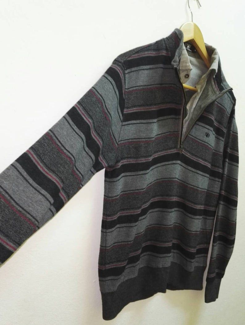 Playboy 🔥Rare🔥 Playboy Collection Striped Small Logo Sweatshirt Size US M / EU 48-50 / 2 - 3 Thumbnail