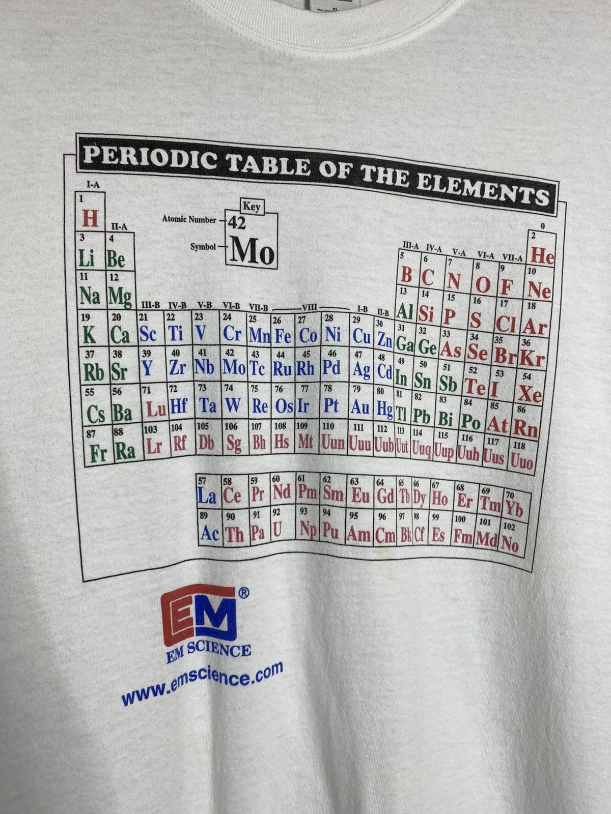 Vintage 🚨Vintage Periodic Table Of Elements 90s Science T-Shirt Size US XL / EU 56 / 4 - 4 Thumbnail