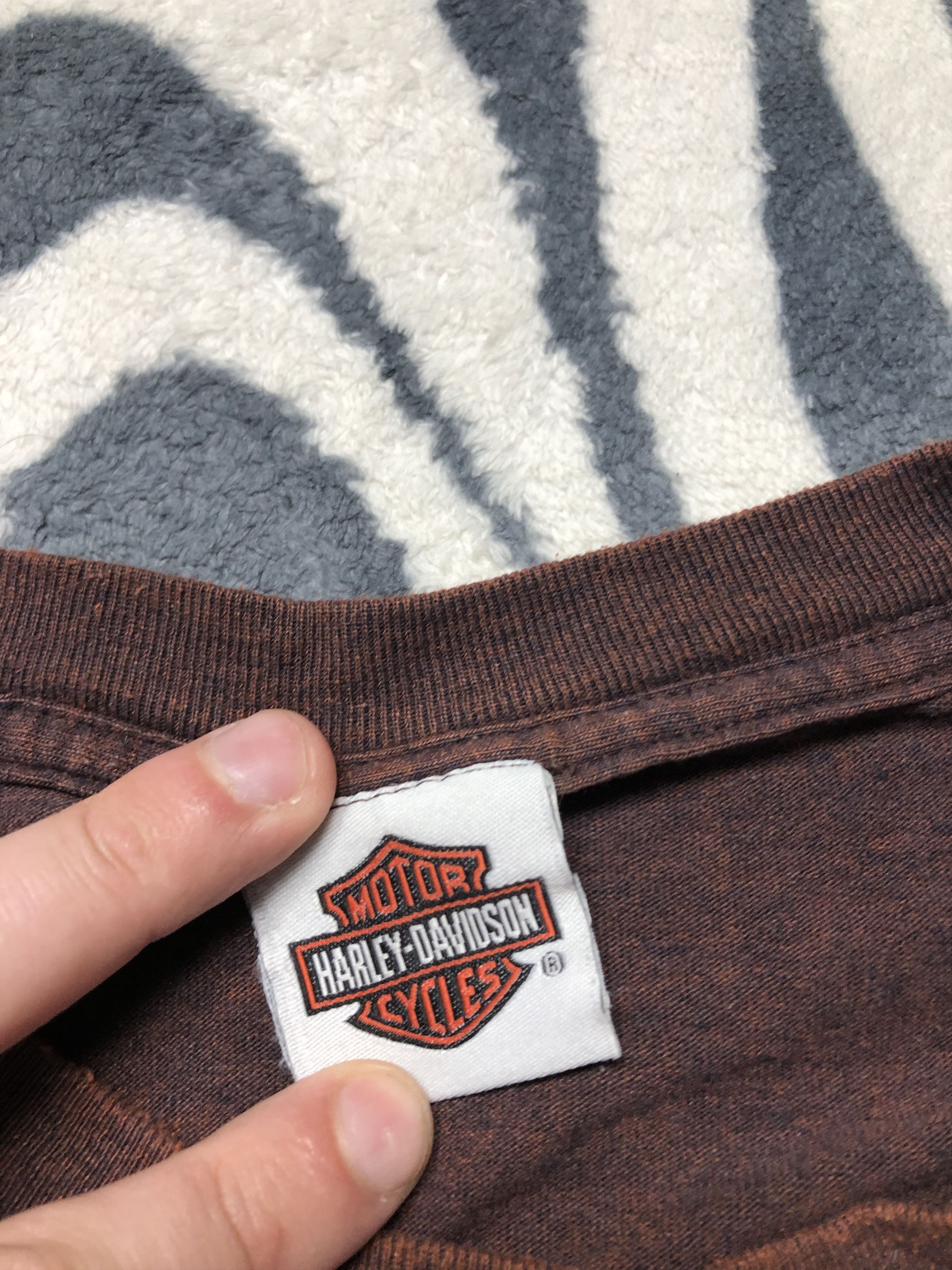 Harley Davidson × Vintage Harley Davidson Vintage Sun Faded Mens T-Shirt Tee Size US XL / EU 56 / 4 - 3 Thumbnail