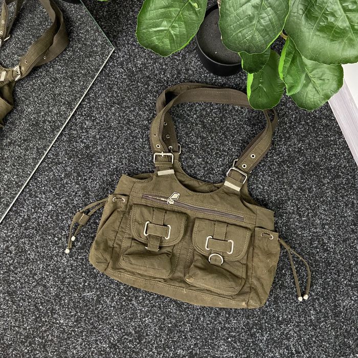 Japanese Brand JAPANESE Y2K MULTIPOCKET CROSSBODY BAG STREETWEAR STYLE