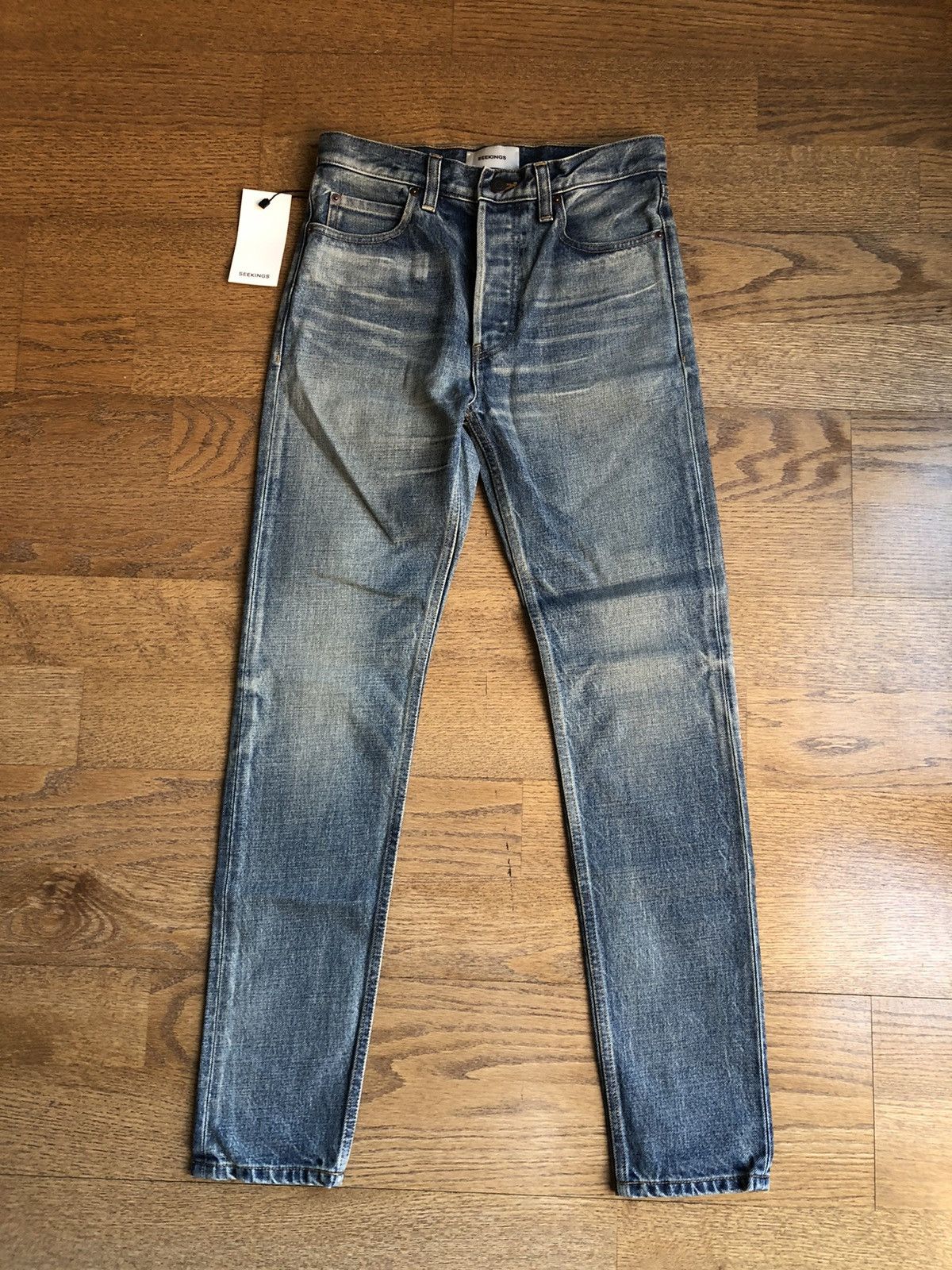 Seekings Signature Fit Washed Indigo Denim Jeans 27 28 Size US 27 - 6 Thumbnail