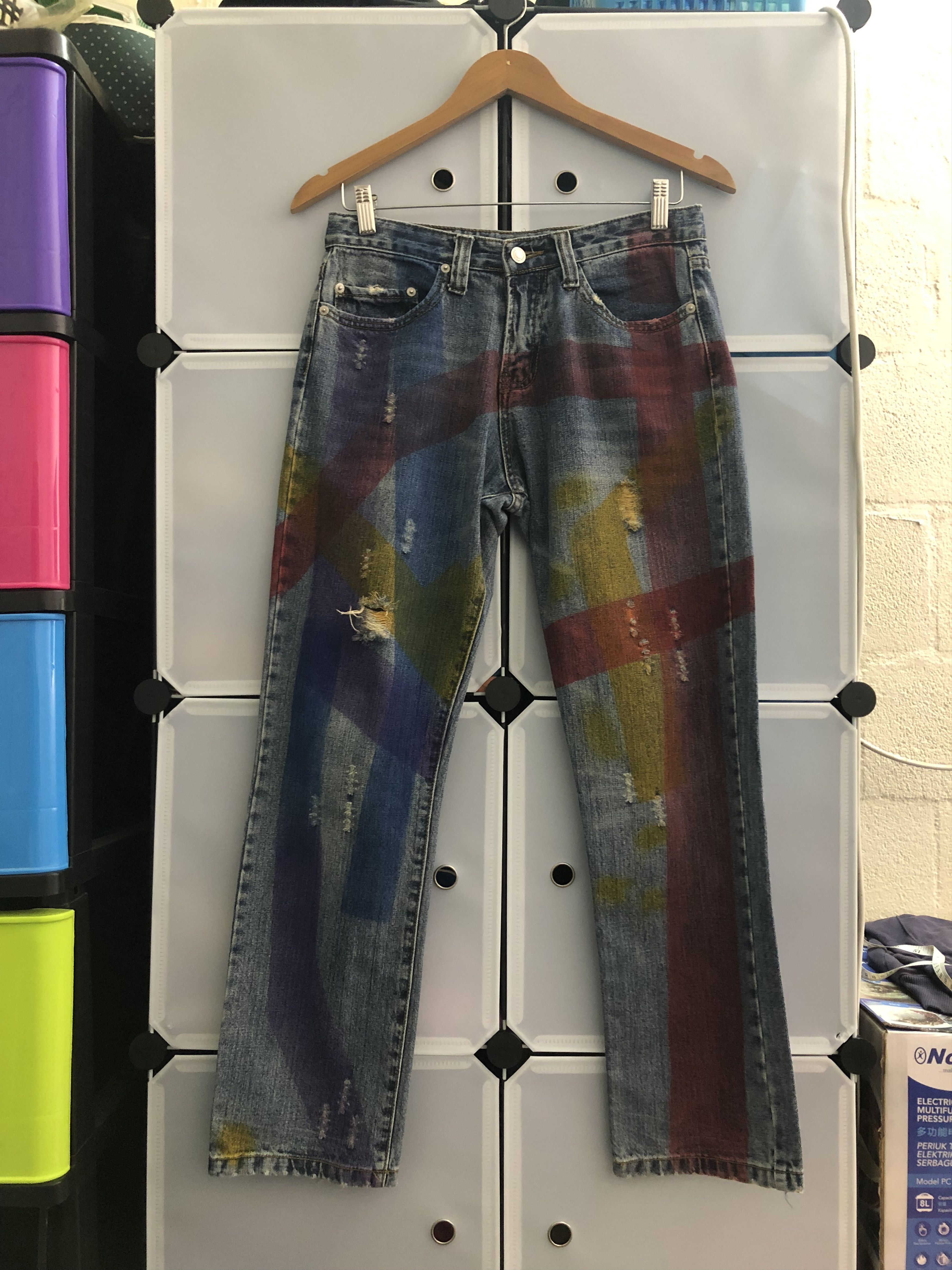 If Six Was Nine The M2368 Painter Line Denim Pants Size US 30 / EU 46 - 1 Thumbnail