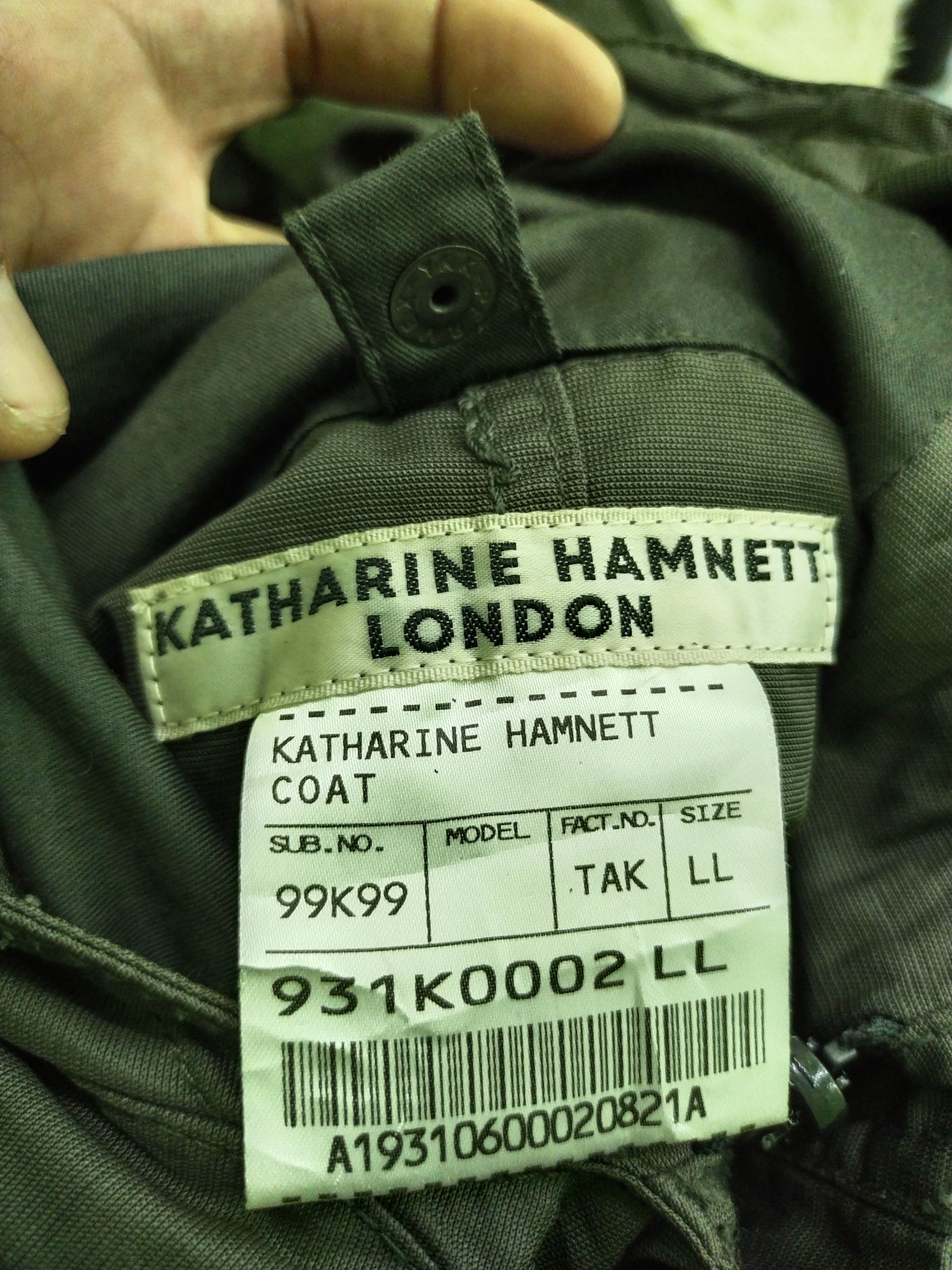 Japanese Brand × Katharine Hamnett London Vintage Coat Jacket UNISEX Size L / US 10 / IT 46 - 14 Thumbnail