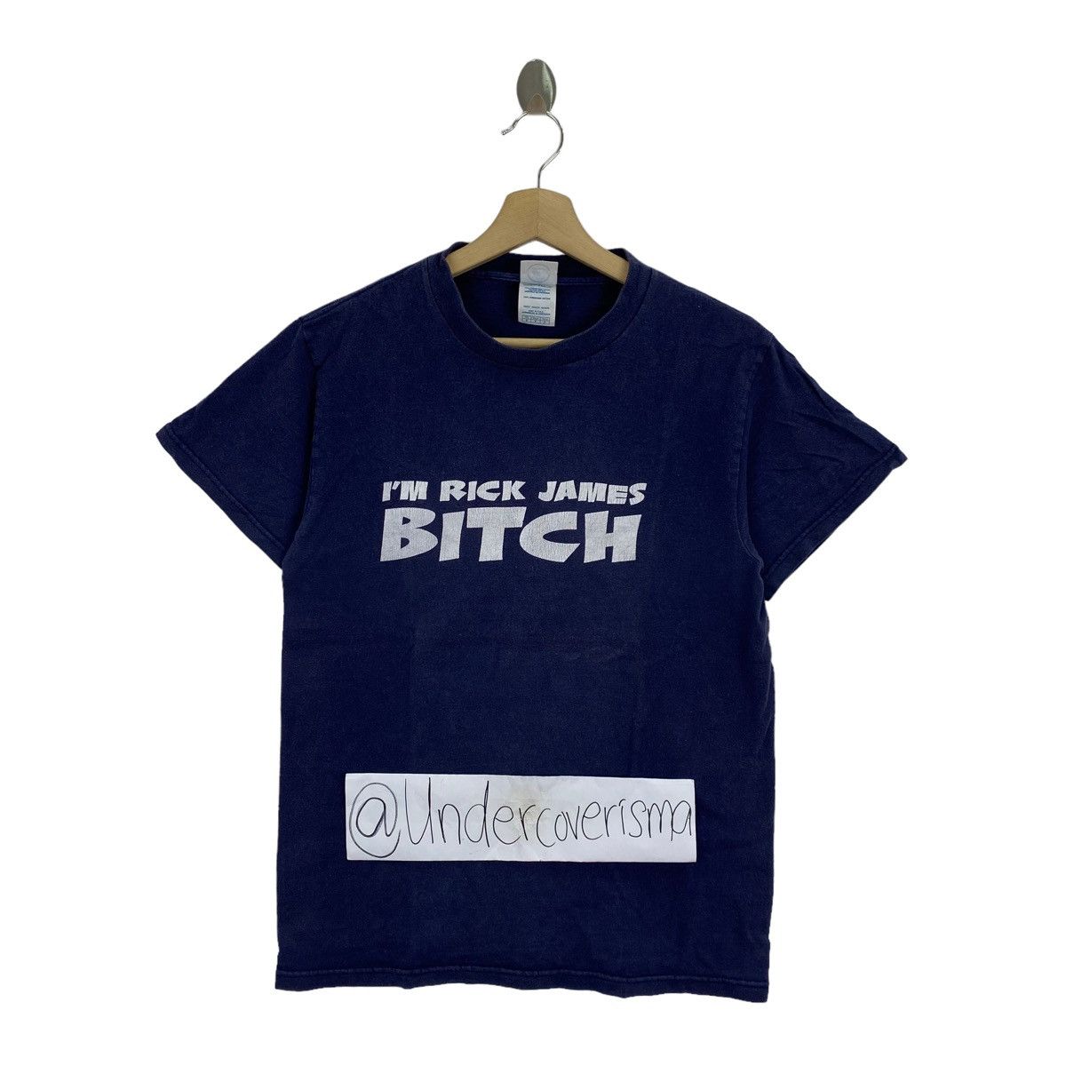 Vintage Vintage 90s I'M RICK JAMES Bitch Print Band Navy Short Size US S / EU 44-46 / 1 - 1 Thumbnail