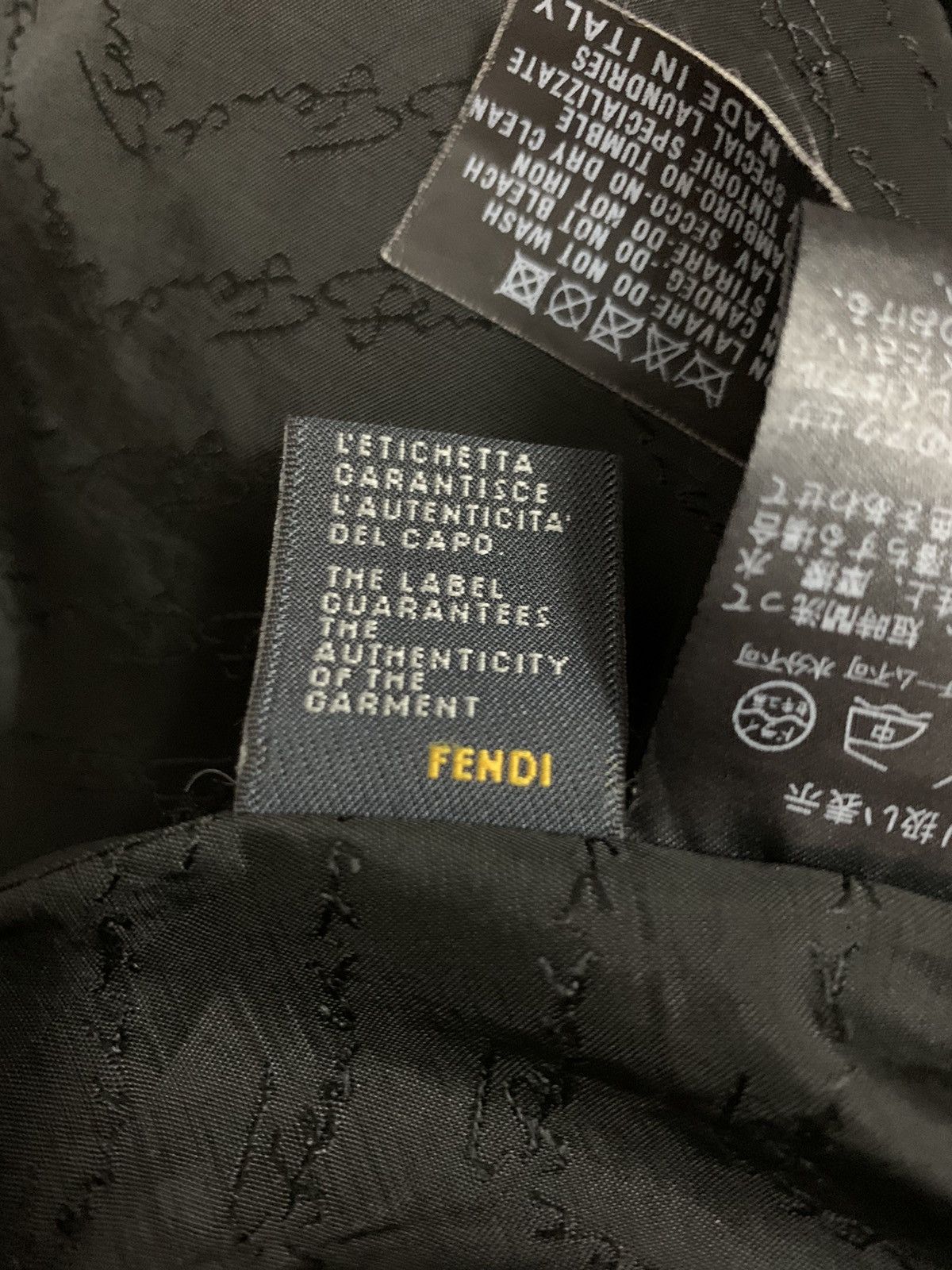 Fendi 💥Fendi Wool Fur Collar Long Coat Jacket Size L / US 10 / IT 46 - 20 Thumbnail