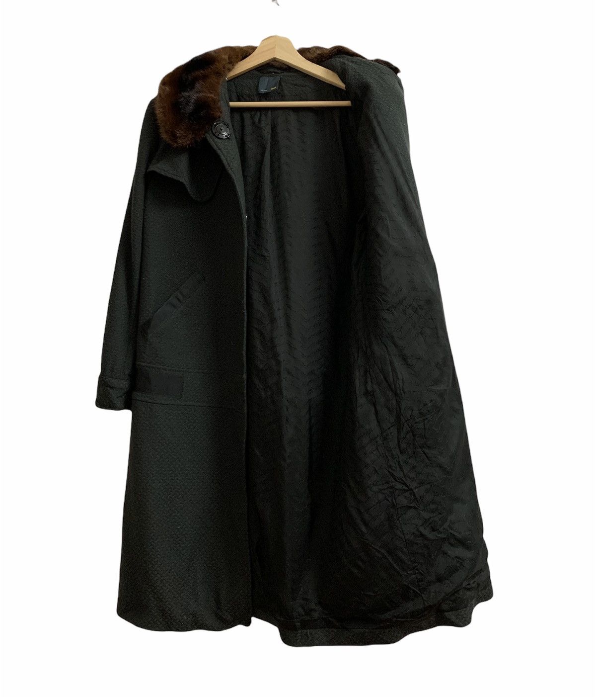 Fendi 💥Fendi Wool Fur Collar Long Coat Jacket Size L / US 10 / IT 46 - 8 Thumbnail