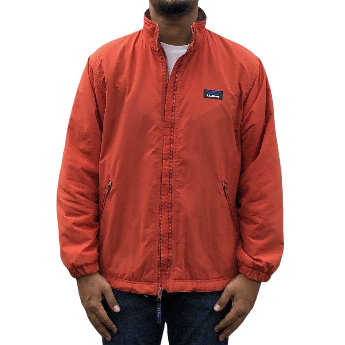 Vintage Bean Men's Warm Up Lined Fleece Jacket