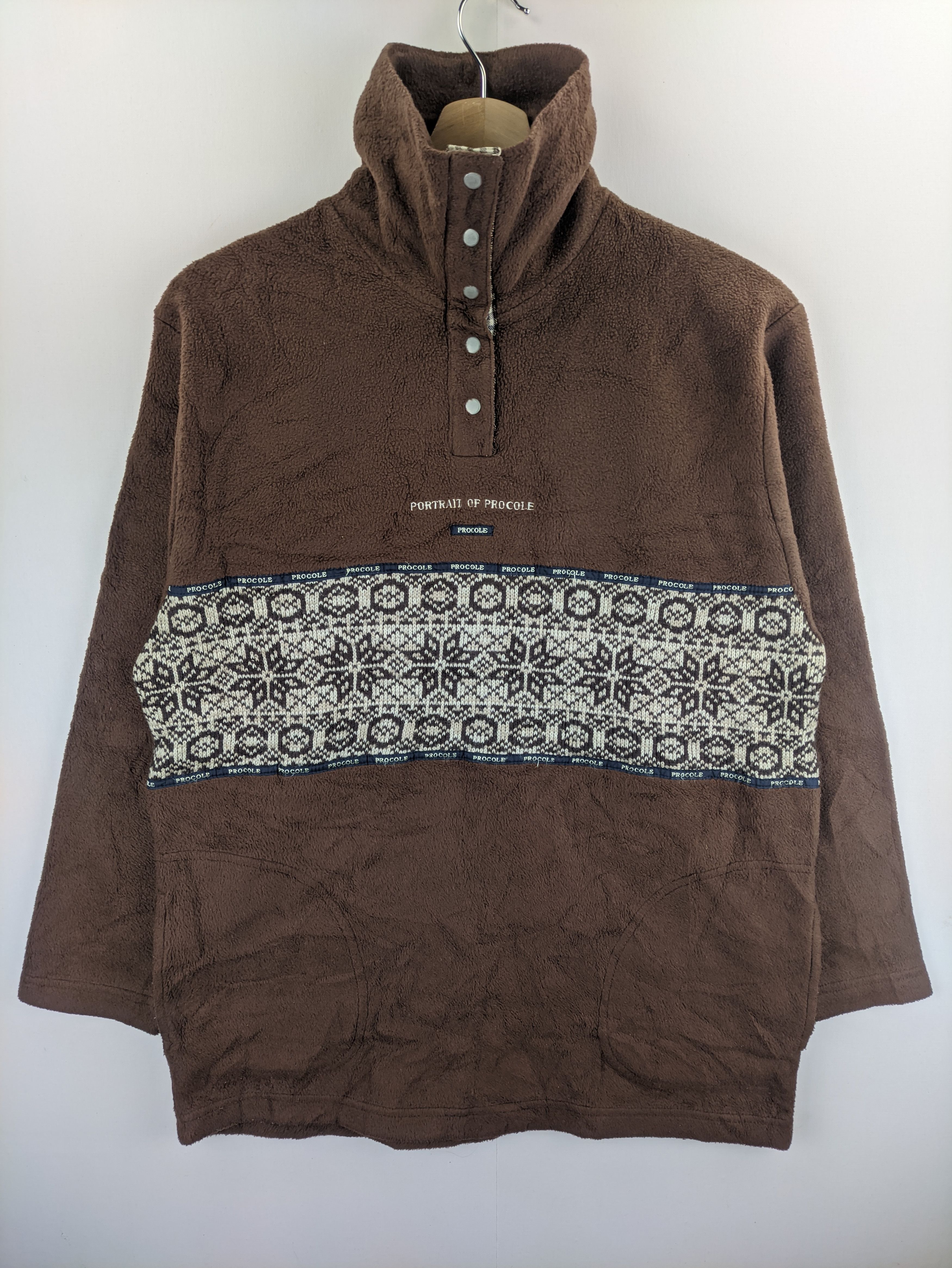 Japanese Brand Steals🔥Fleece Sweater Quarter Button by Procole Size US M / EU 48-50 / 2 - 1 Thumbnail