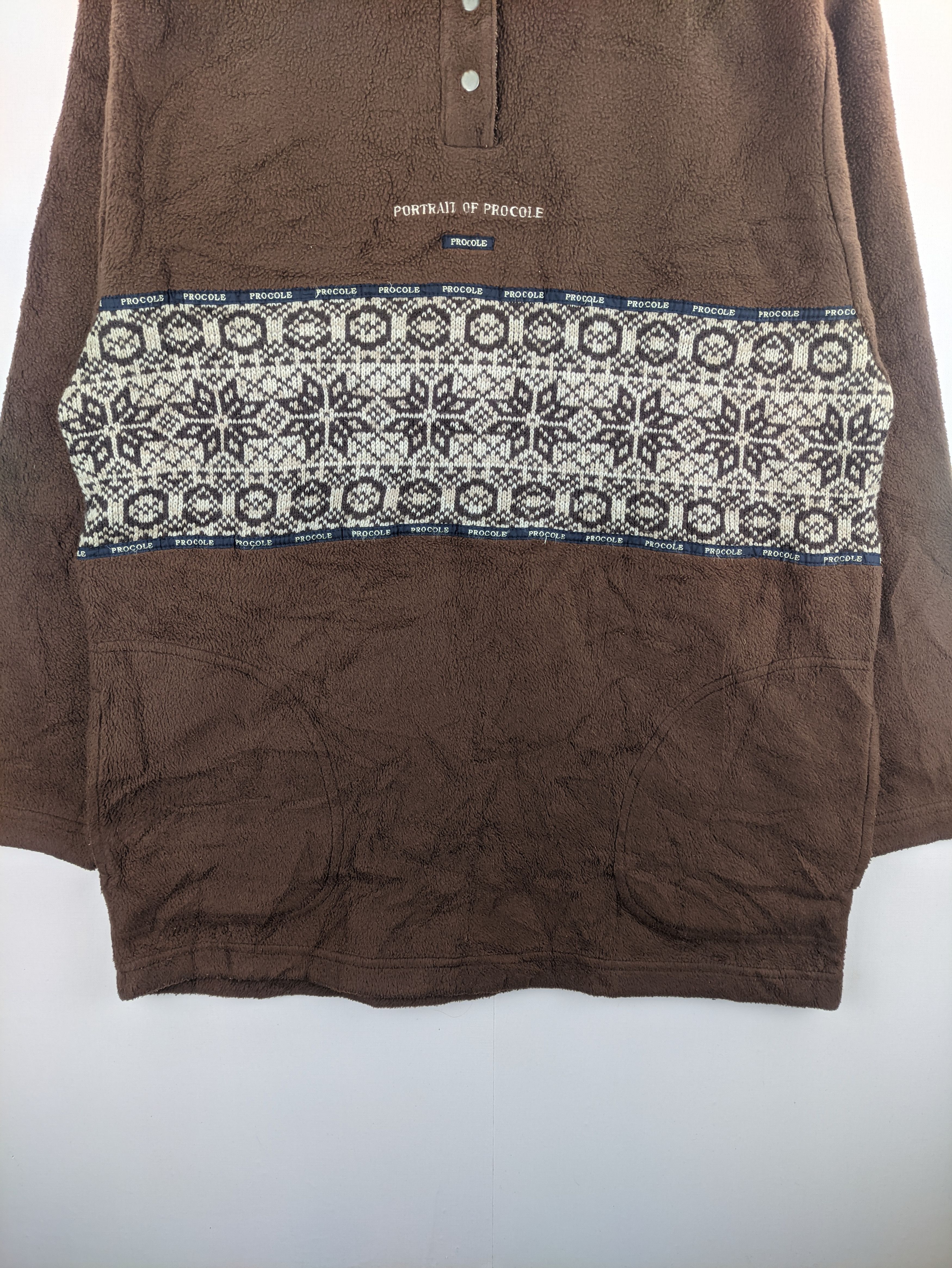 Japanese Brand Steals🔥Fleece Sweater Quarter Button by Procole Size US M / EU 48-50 / 2 - 7 Thumbnail