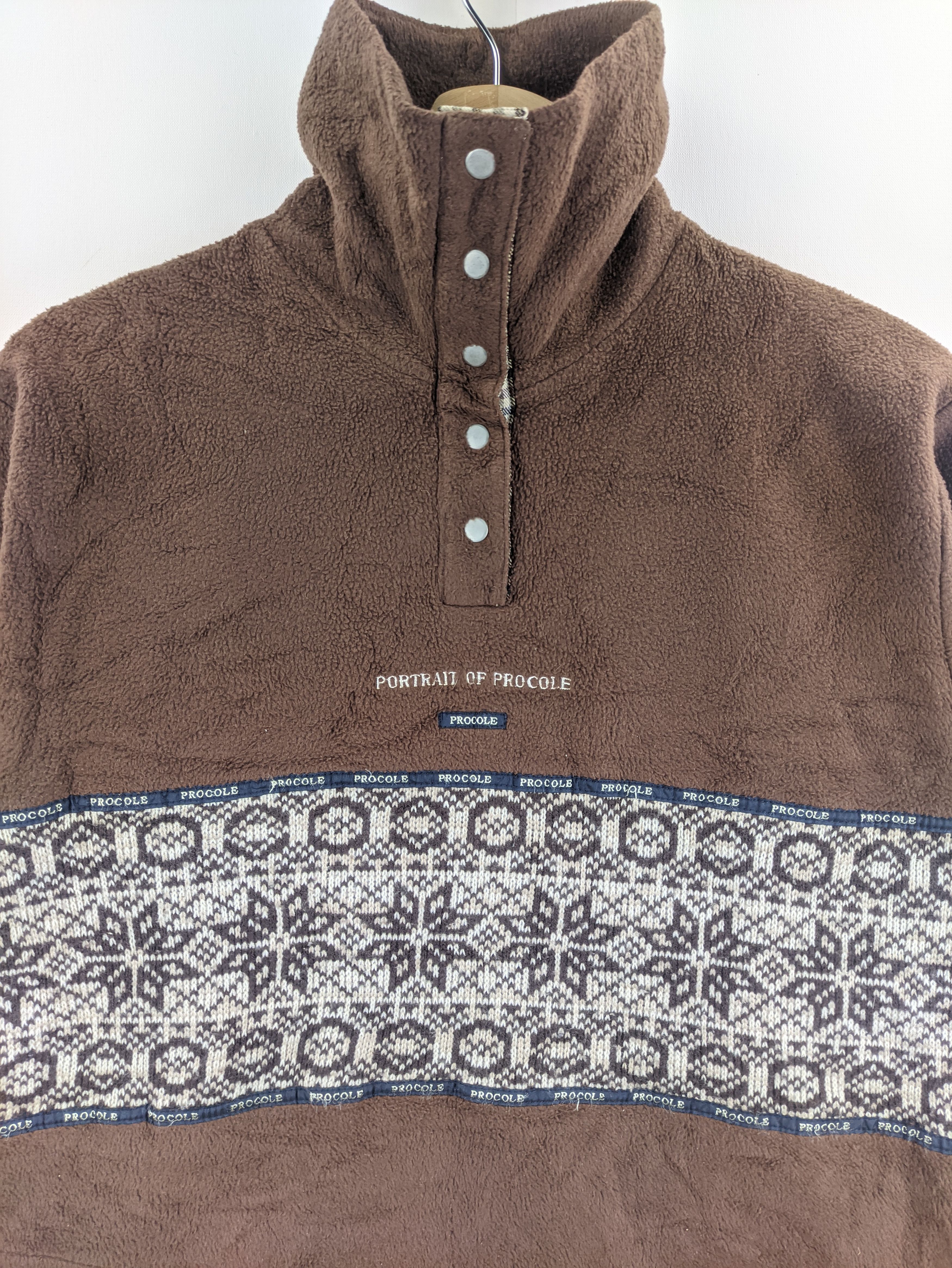 Japanese Brand Steals🔥Fleece Sweater Quarter Button by Procole Size US M / EU 48-50 / 2 - 6 Thumbnail